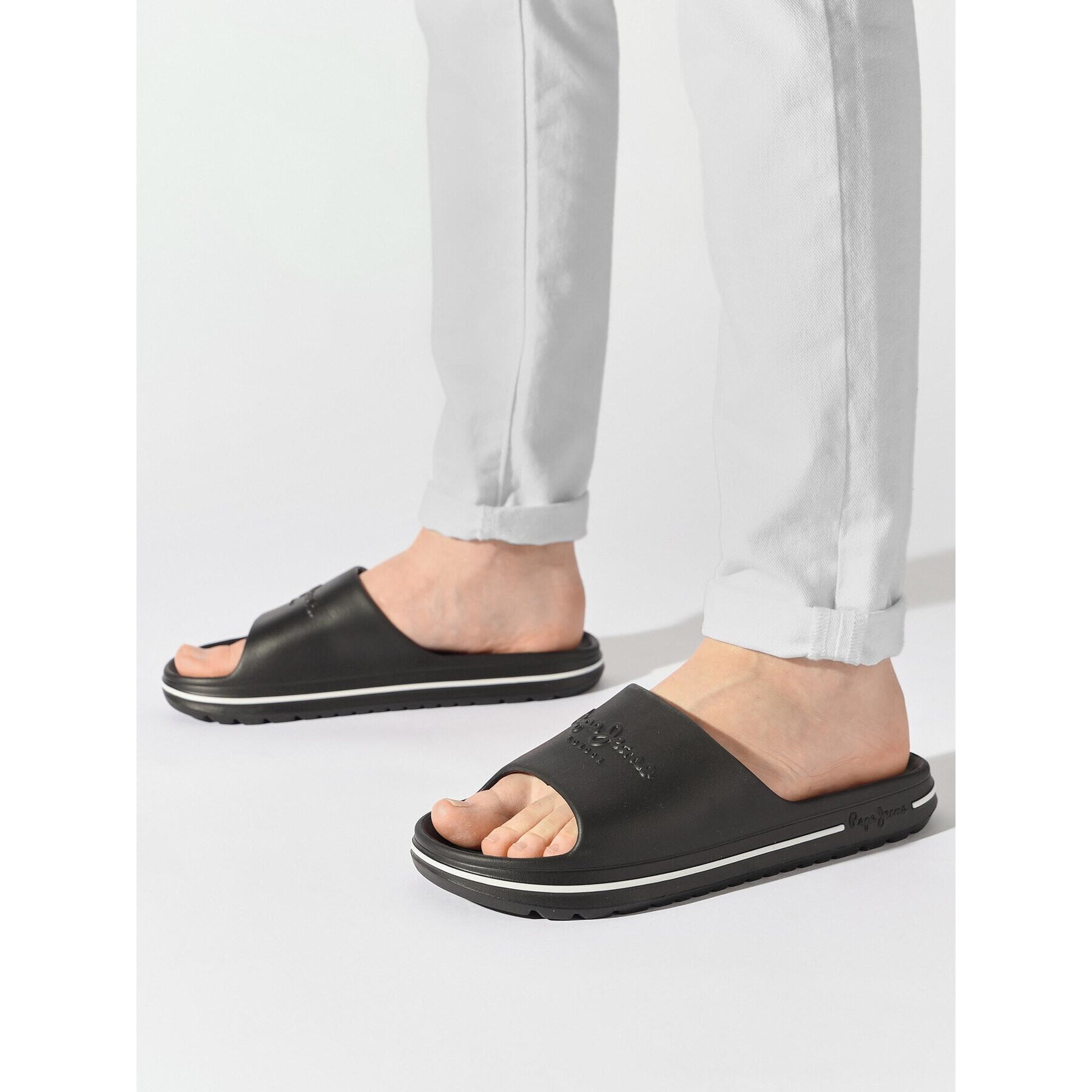 Pepe Jeans Чехли Beach Slide PMS70121 Черен - Pepit.bg