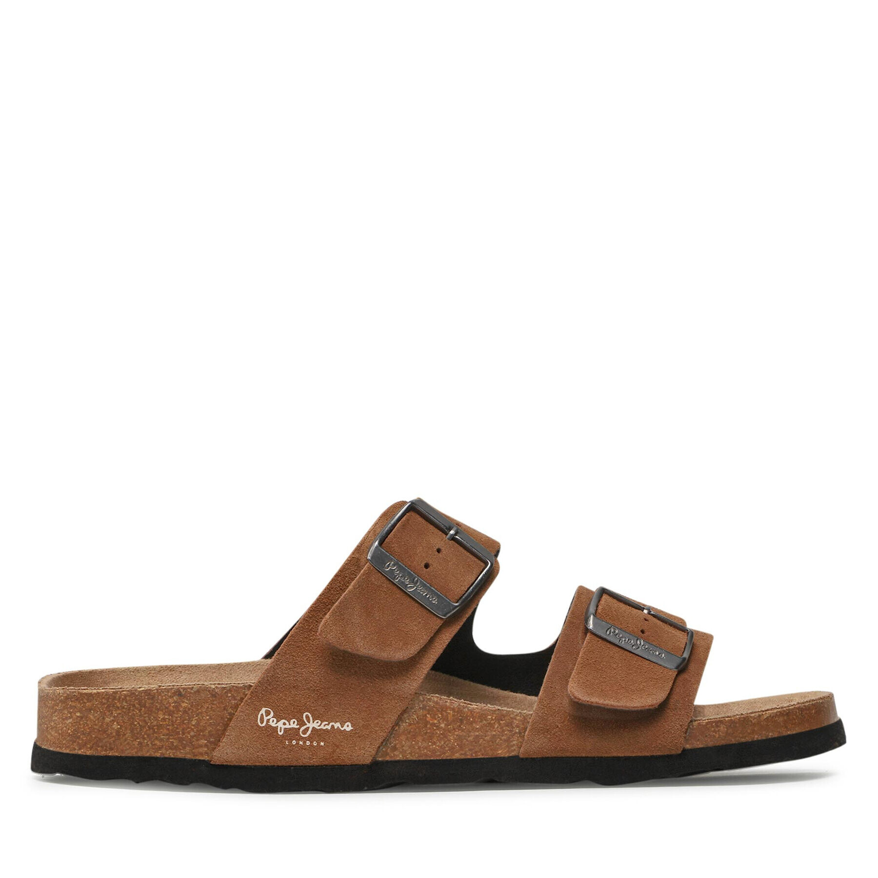 Pepe Jeans Чехли Bio Man Suede PMS90098 Кафяв - Pepit.bg