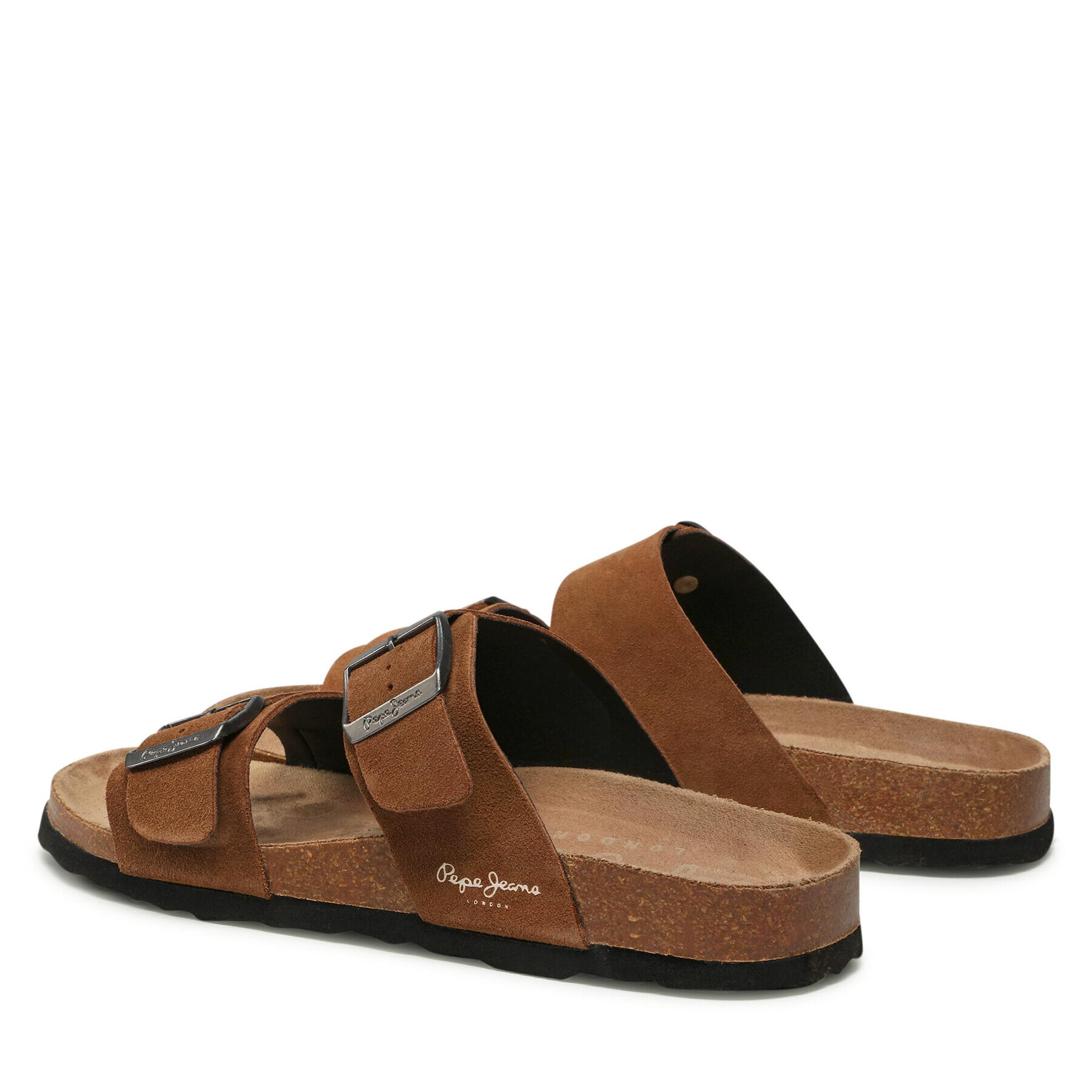 Pepe Jeans Чехли Bio Man Suede PMS90098 Кафяв - Pepit.bg