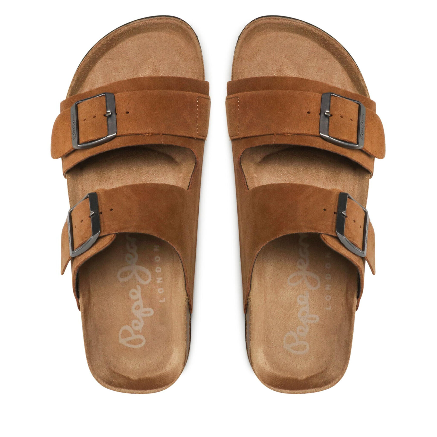 Pepe Jeans Чехли Bio Man Suede PMS90098 Кафяв - Pepit.bg