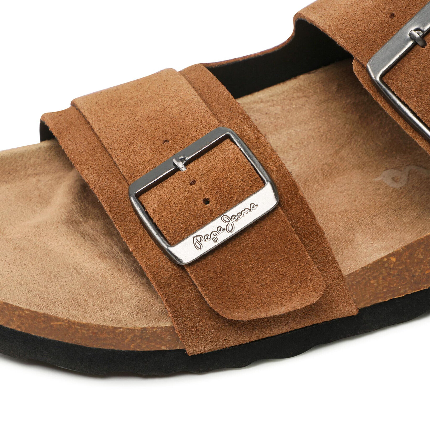 Pepe Jeans Чехли Bio Man Suede PMS90098 Кафяв - Pepit.bg