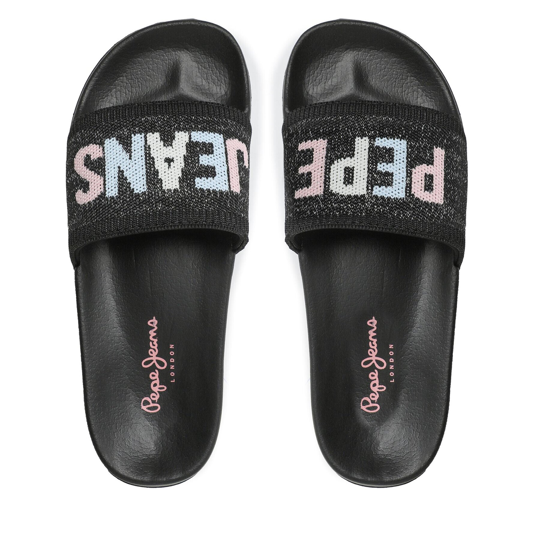 Pepe Jeans Чехли Slider Knit W PLS70128 Черен - Pepit.bg