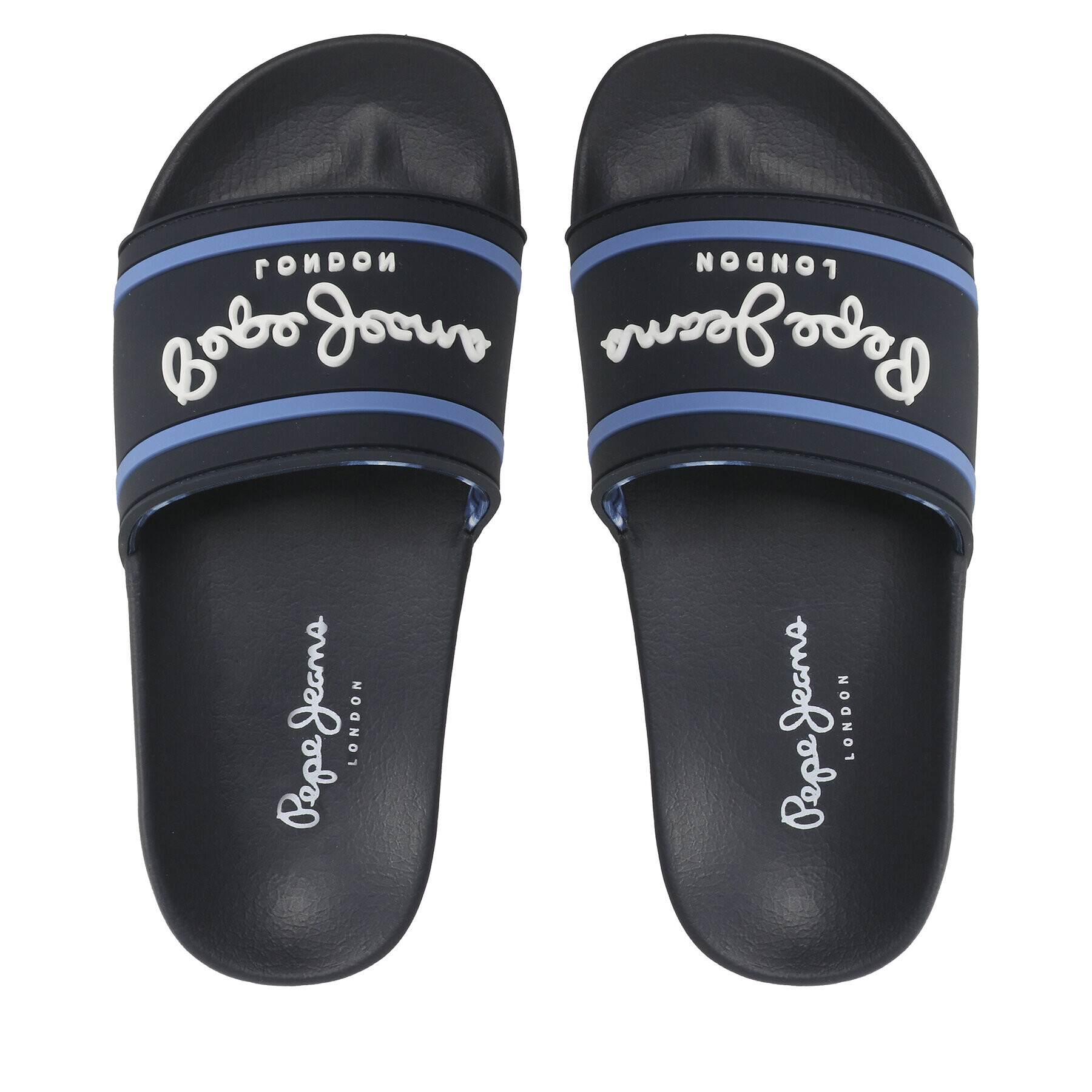 Pepe Jeans Чехли Slider Logo B PBS70054 Тъмносин - Pepit.bg