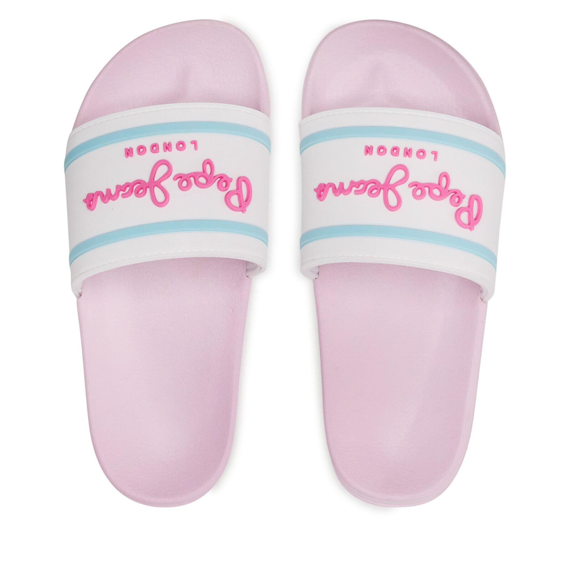 Pepe Jeans Чехли Slider Logo Girl PGS70045 Бял - Pepit.bg