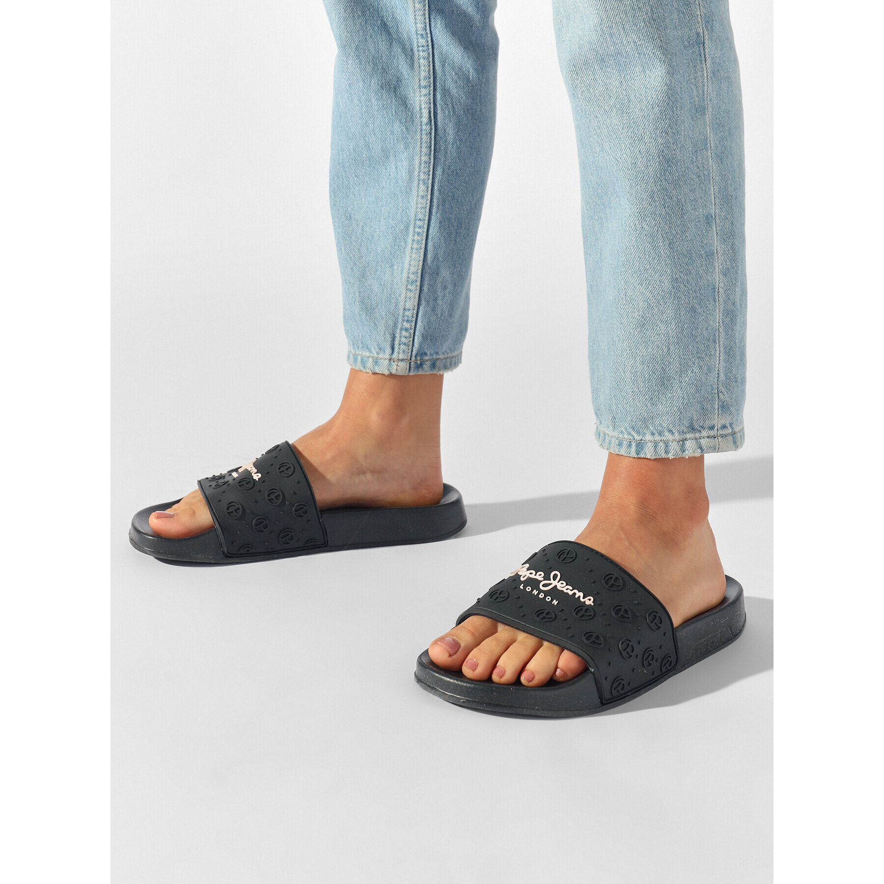 Pepe Jeans Чехли Slider Plain W PLS70126 Черен - Pepit.bg