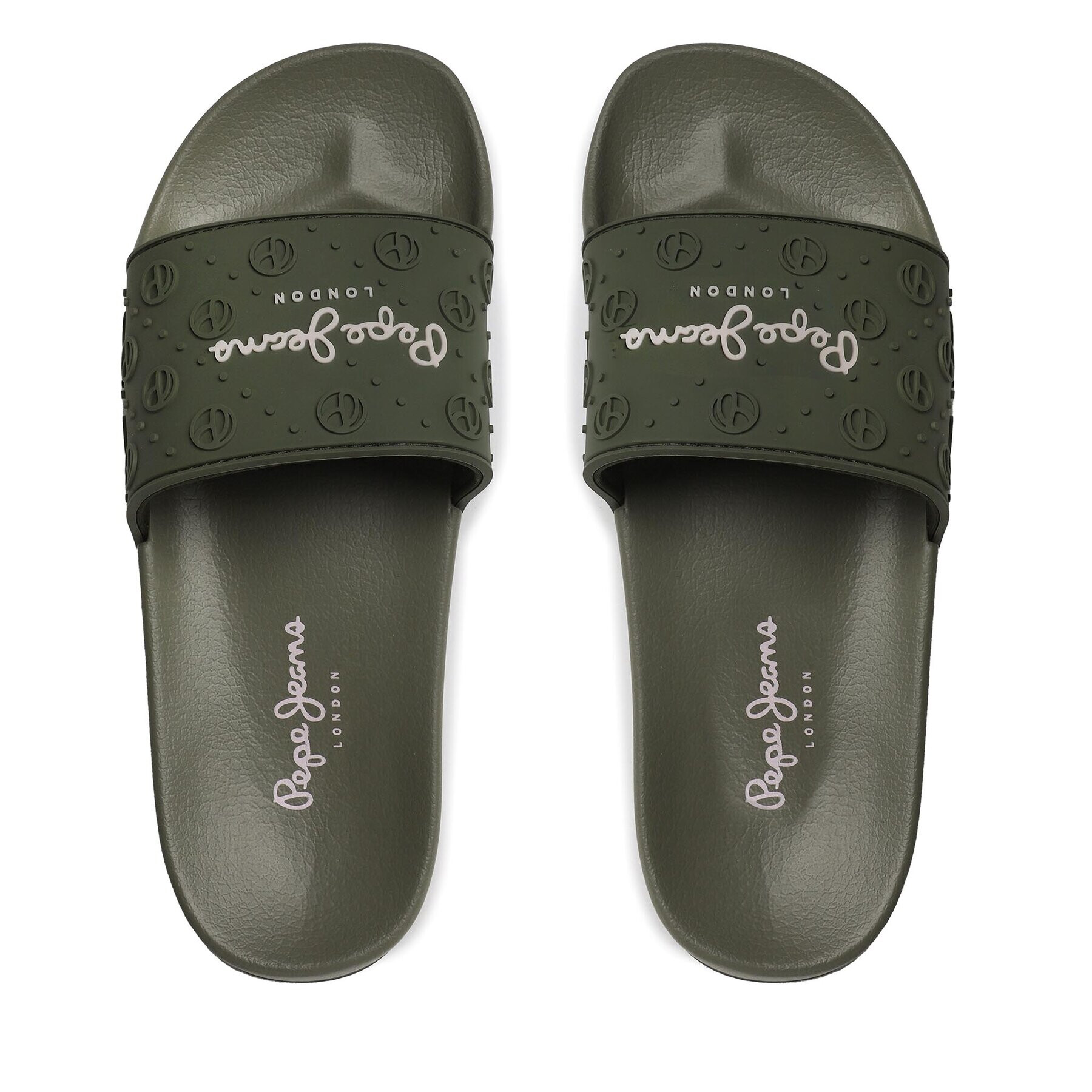 Pepe Jeans Чехли Slider Plain W PLS70126 Каки - Pepit.bg
