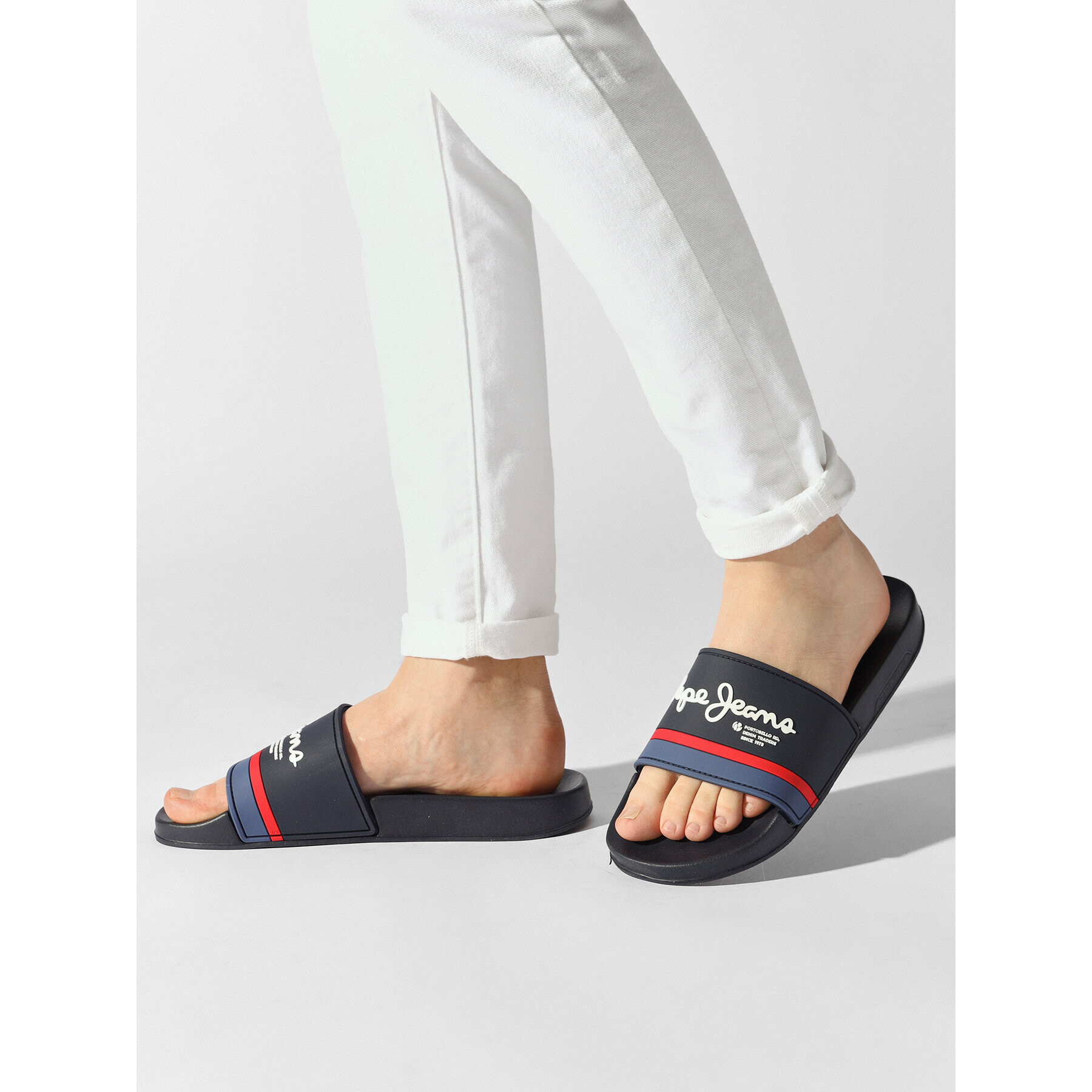 Pepe Jeans Чехли Slider Portobello PMS70123 Тъмносин - Pepit.bg