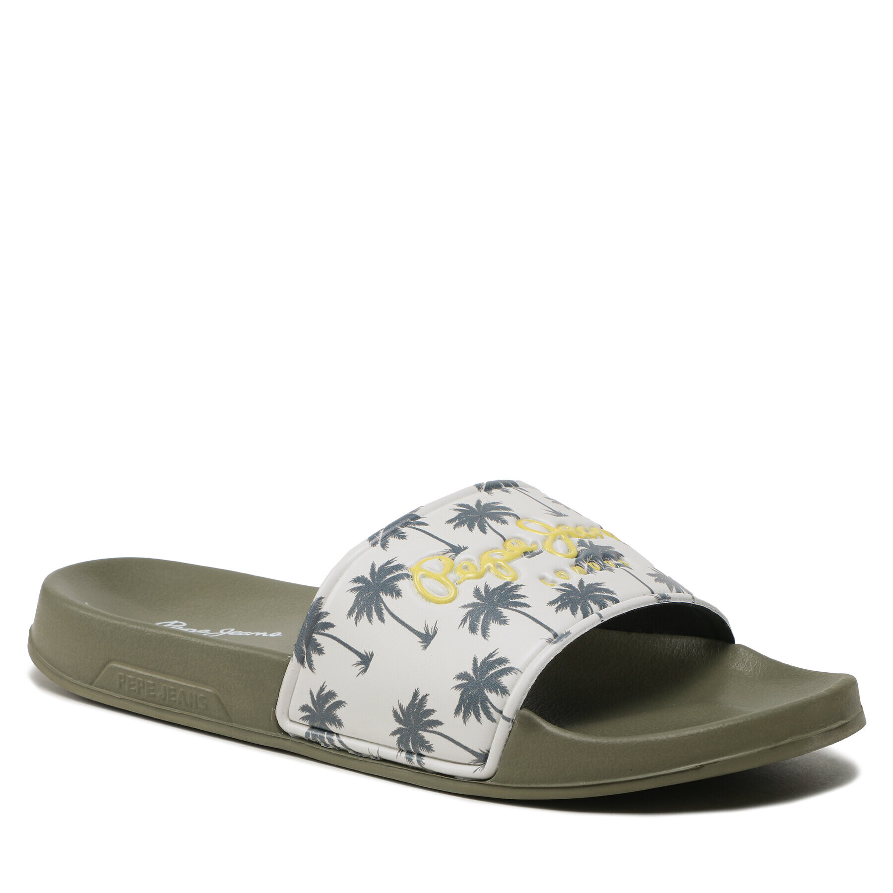 Pepe Jeans Чехли Slider Print PMS70124 Каки - Pepit.bg