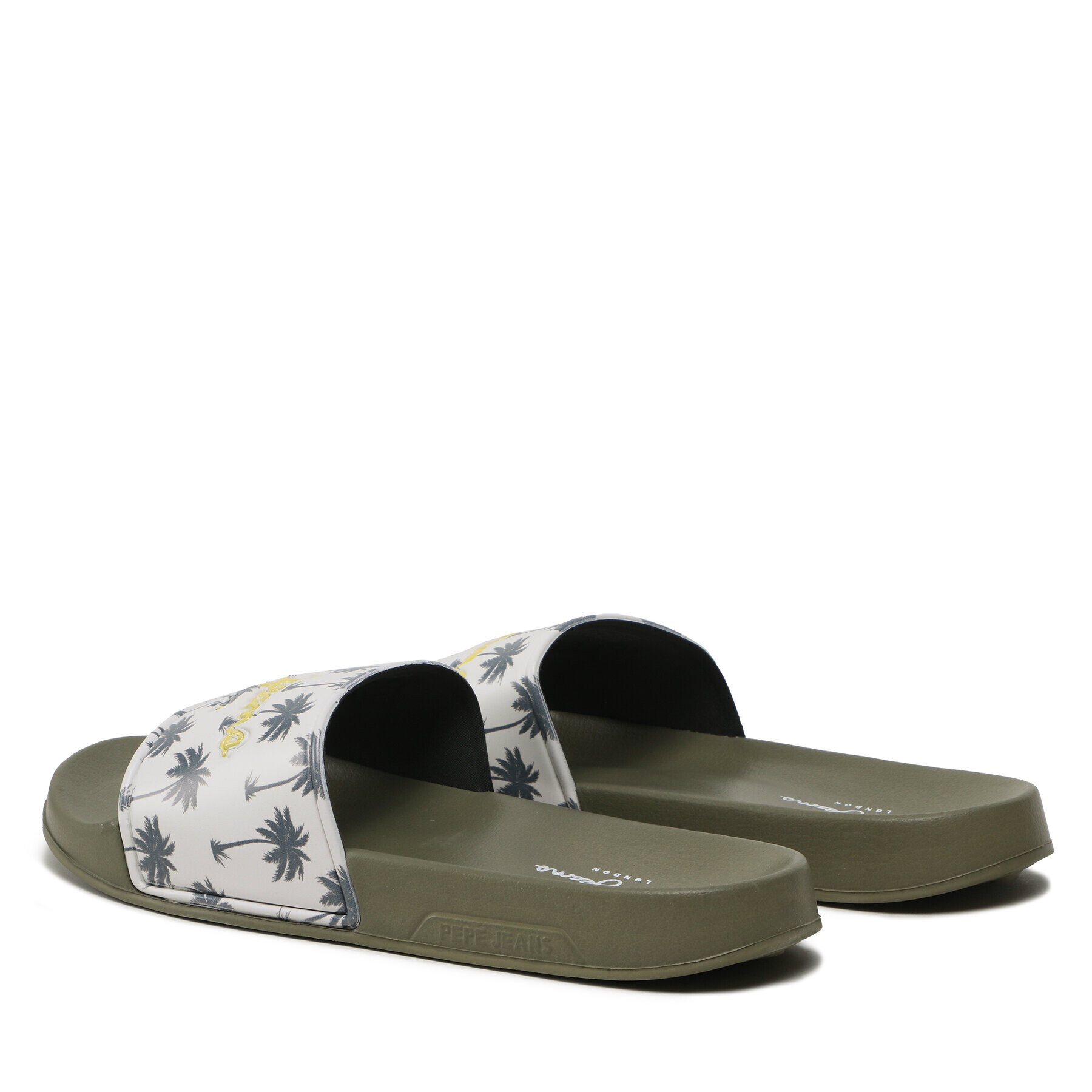 Pepe Jeans Чехли Slider Print PMS70124 Каки - Pepit.bg