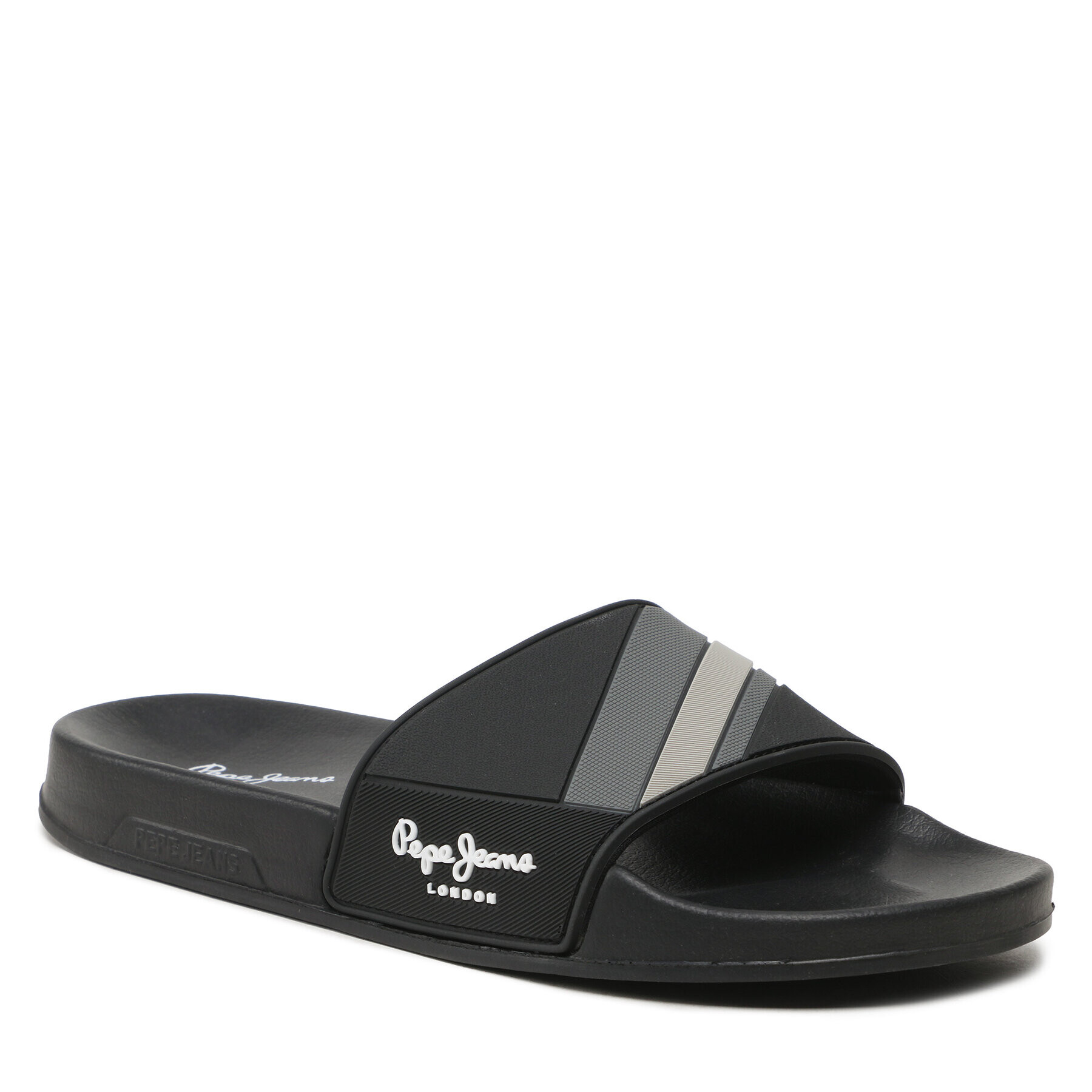 Pepe Jeans Чехли Slider Texture PMS70125 Черен - Pepit.bg