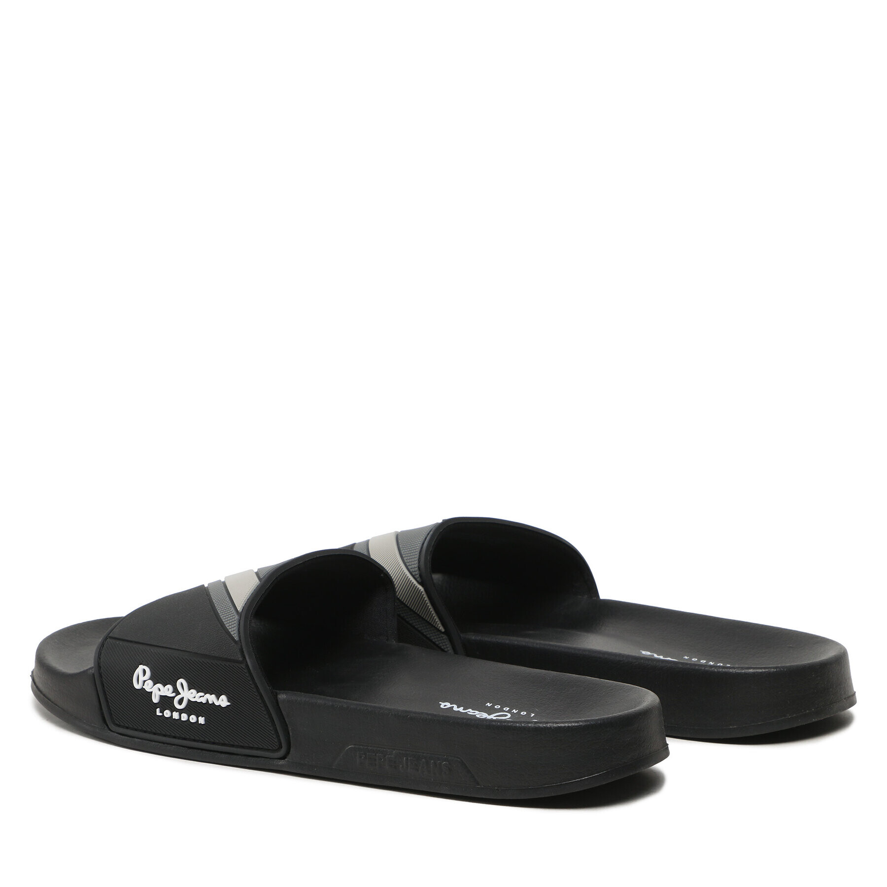 Pepe Jeans Чехли Slider Texture PMS70125 Черен - Pepit.bg