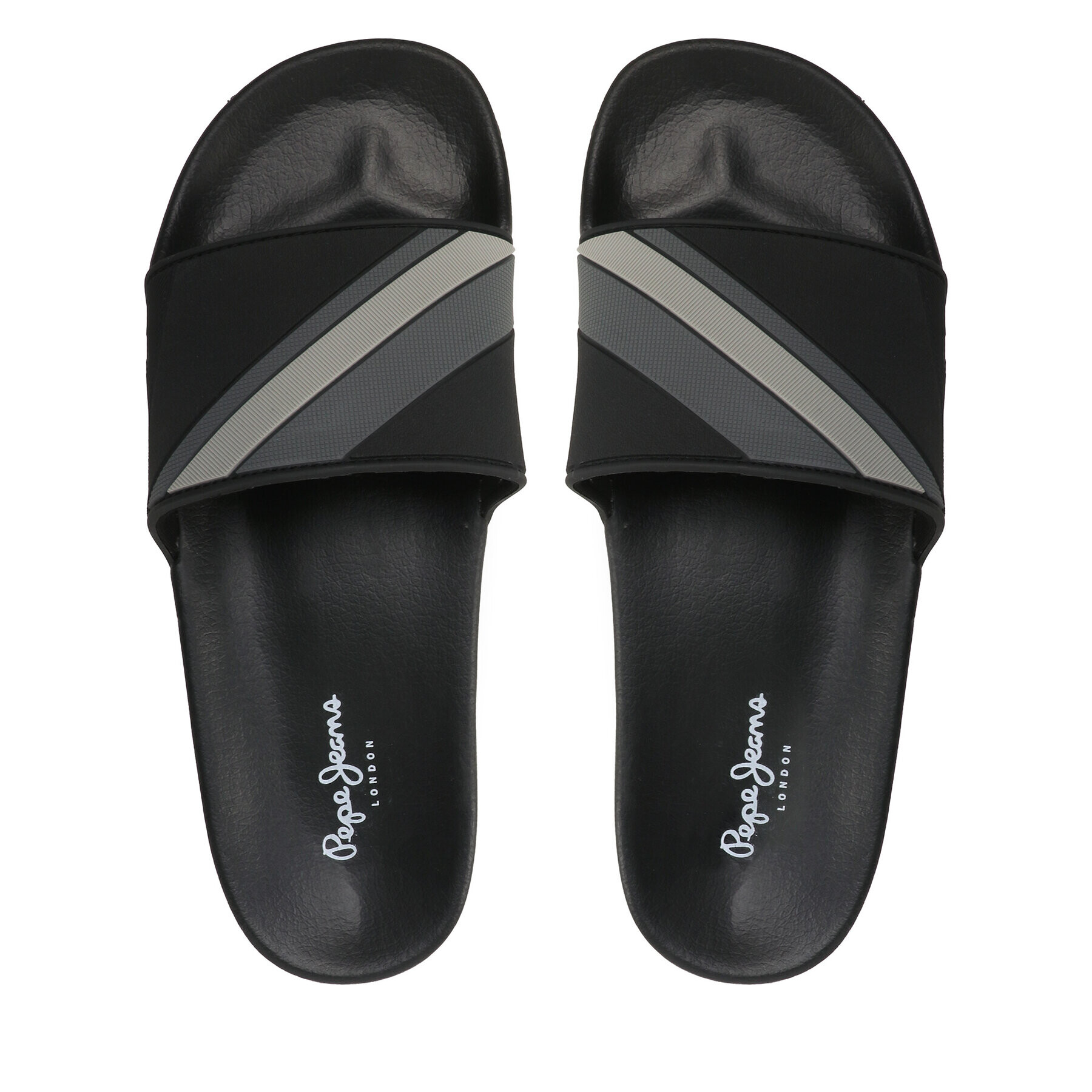 Pepe Jeans Чехли Slider Texture PMS70125 Черен - Pepit.bg