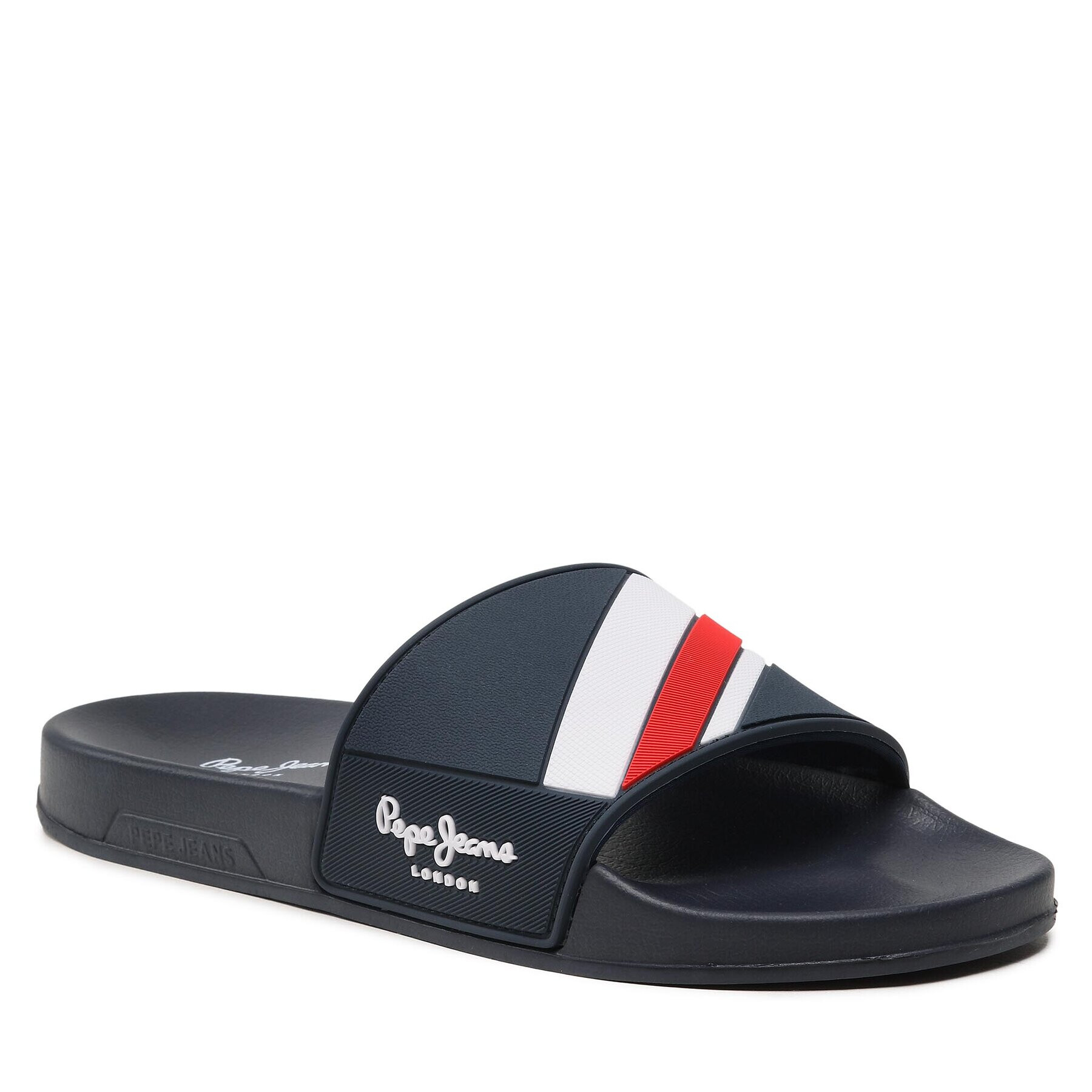 Pepe Jeans Чехли Slider Texture PMS70125 Тъмносин - Pepit.bg