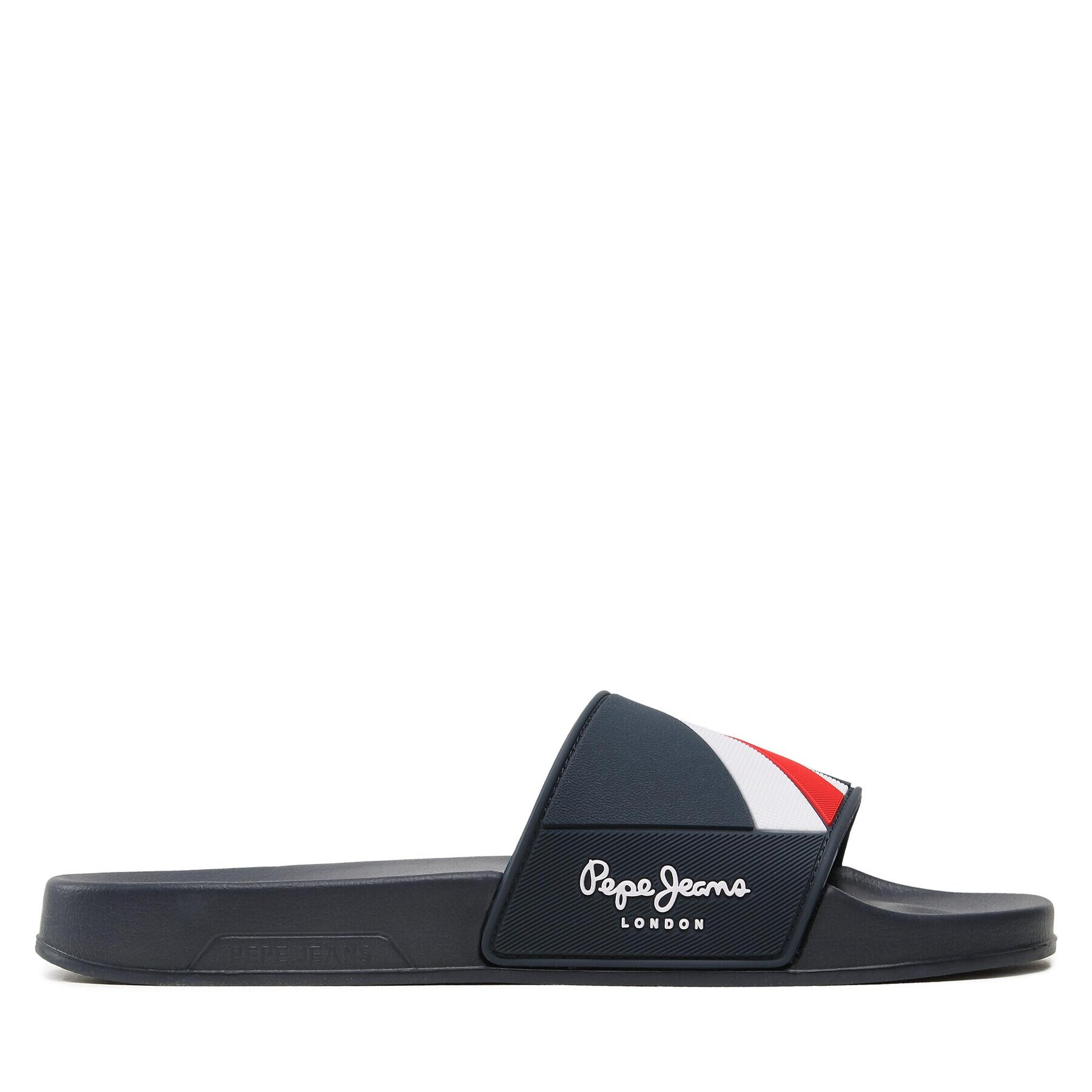 Pepe Jeans Чехли Slider Texture PMS70125 Тъмносин - Pepit.bg