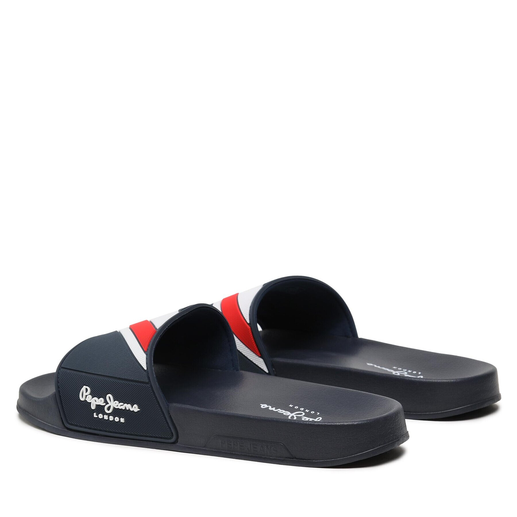 Pepe Jeans Чехли Slider Texture PMS70125 Тъмносин - Pepit.bg
