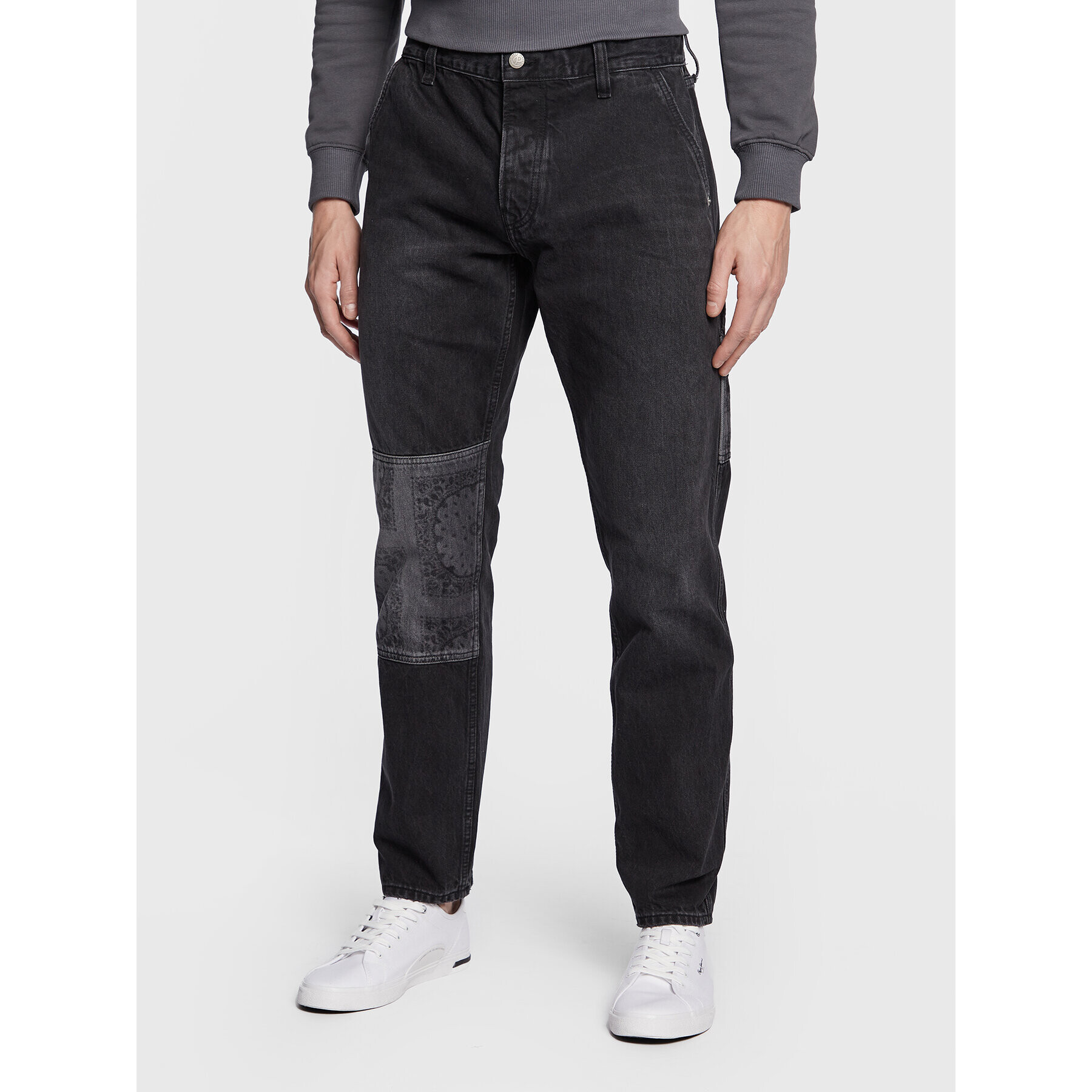 Pepe Jeans Дънки Adams Bandana PM206814 Черен Relaxed Fit - Pepit.bg