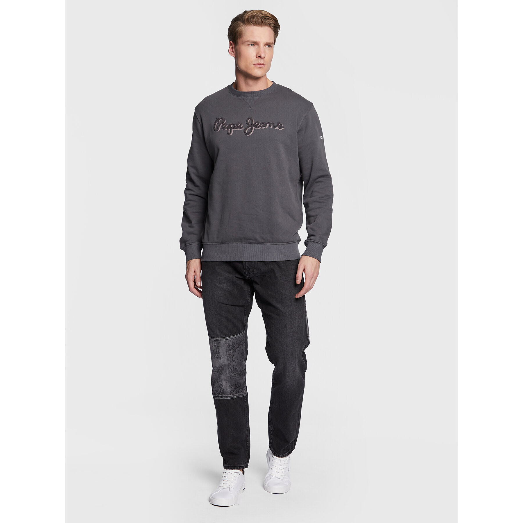 Pepe Jeans Дънки Adams Bandana PM206814 Черен Relaxed Fit - Pepit.bg