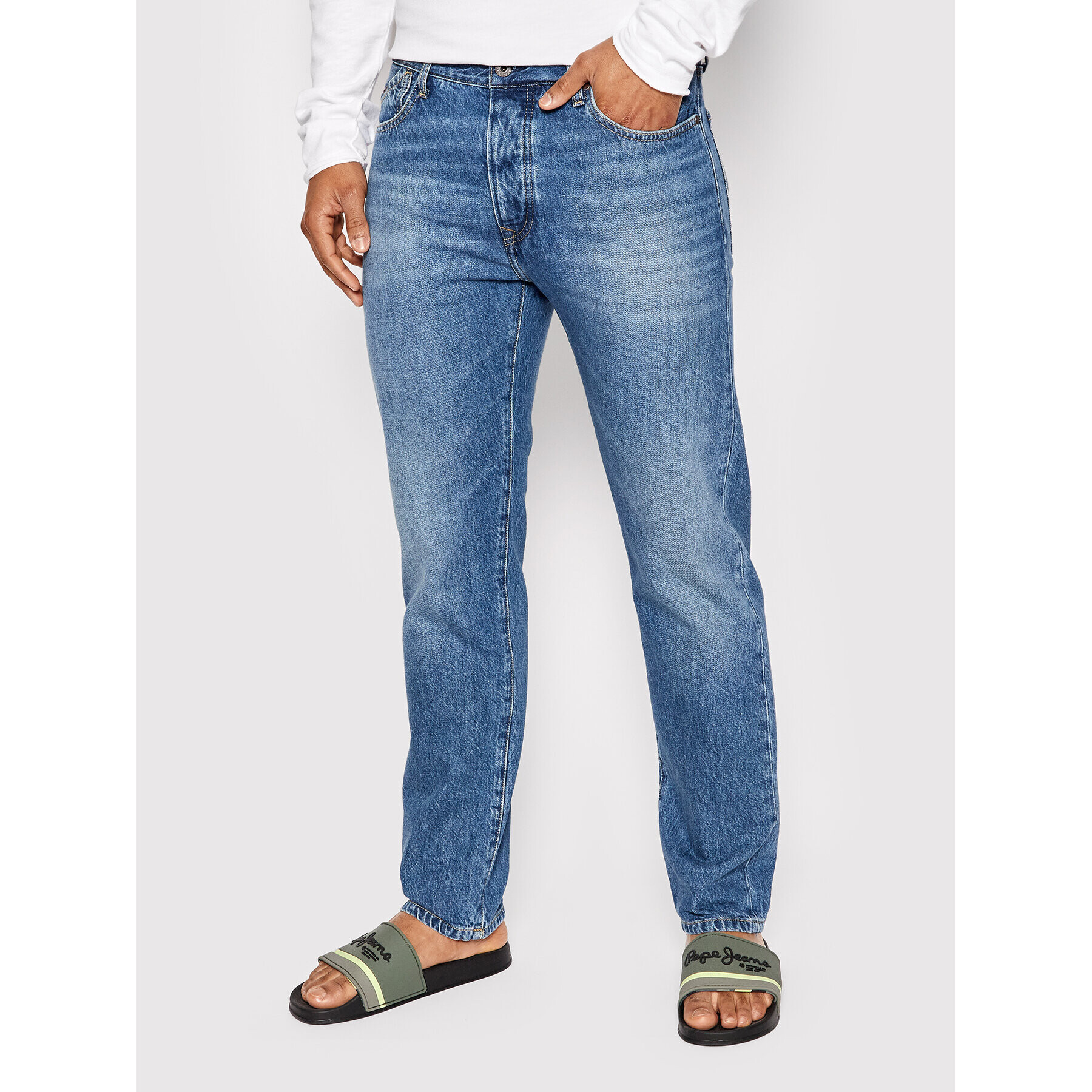 Pepe Jeans Дънки Byron PM206316 Син Relaxed Fit - Pepit.bg