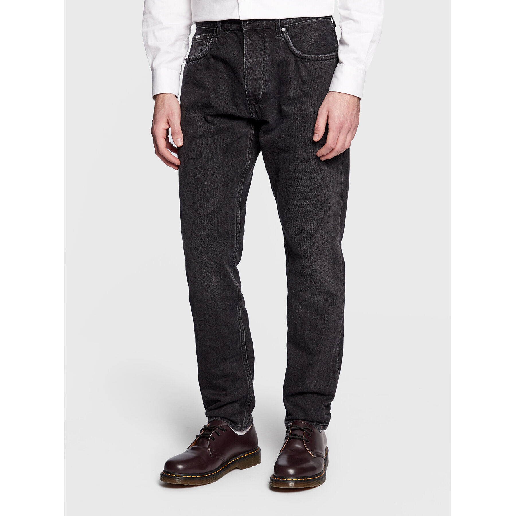 Pepe Jeans Дънки Callen Crop PM206317 Черен Relaxed Fit - Pepit.bg
