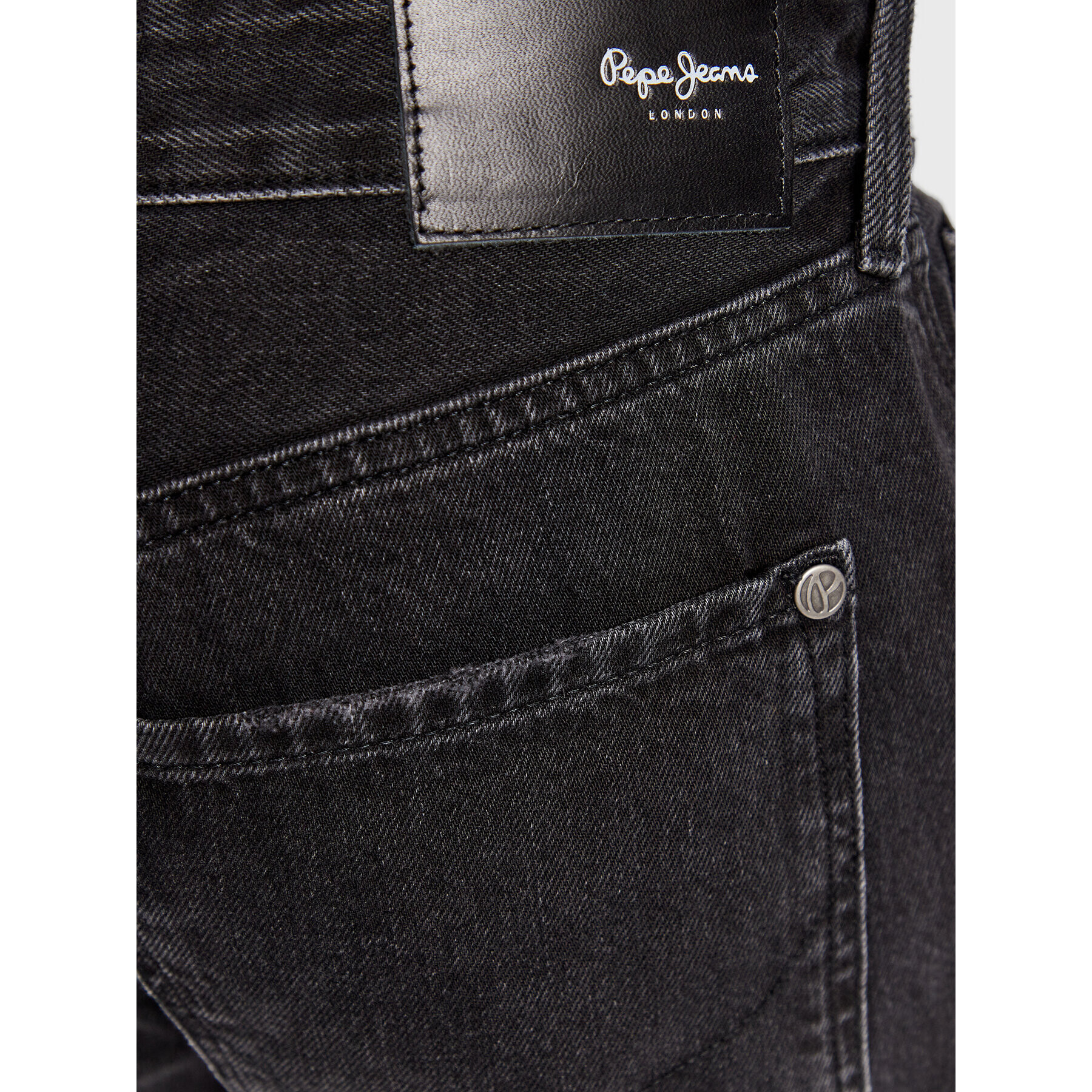 Pepe Jeans Дънки Callen Crop PM206317 Черен Relaxed Fit - Pepit.bg