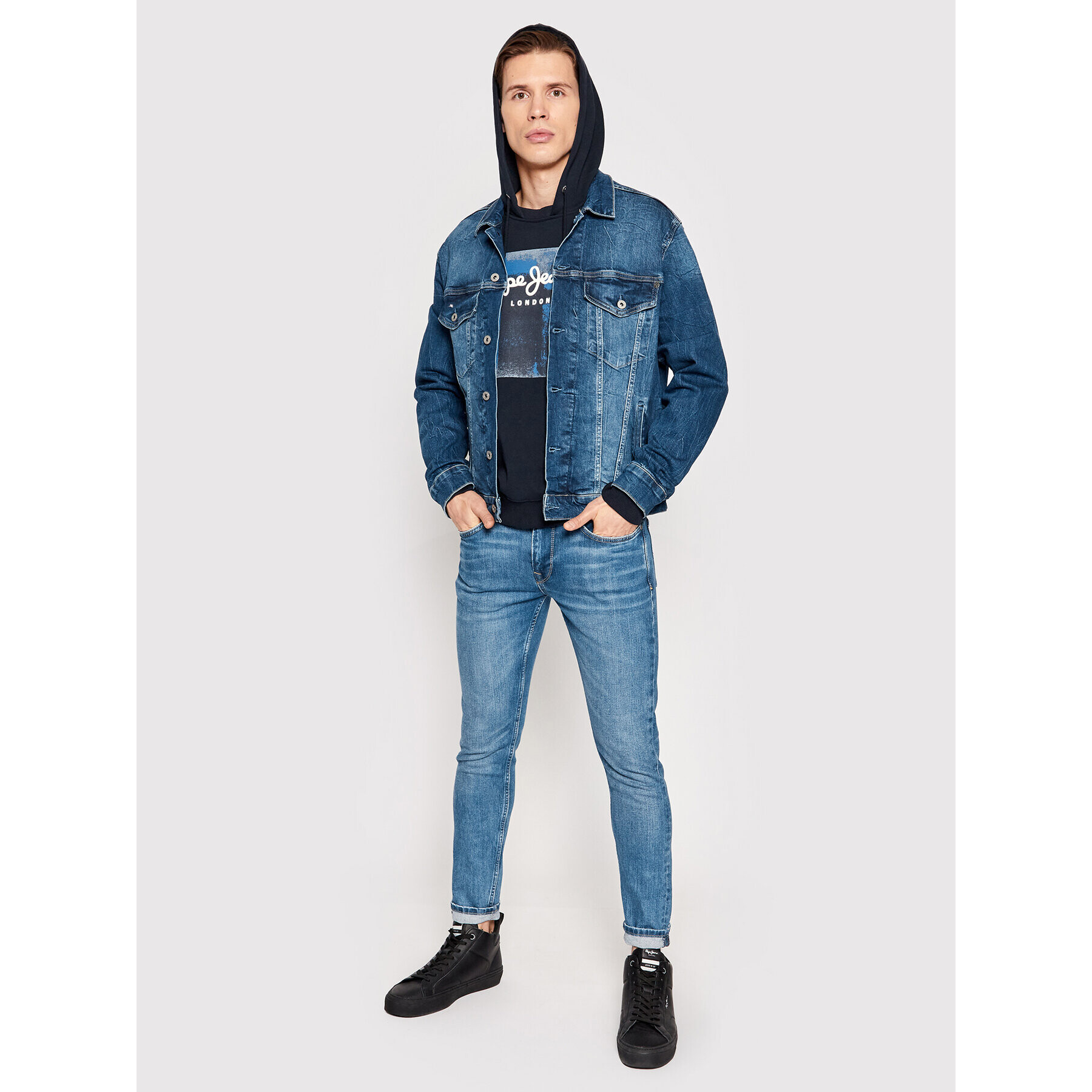 Pepe Jeans Дънки Finsbury PM206321 Син Skinny Fit - Pepit.bg