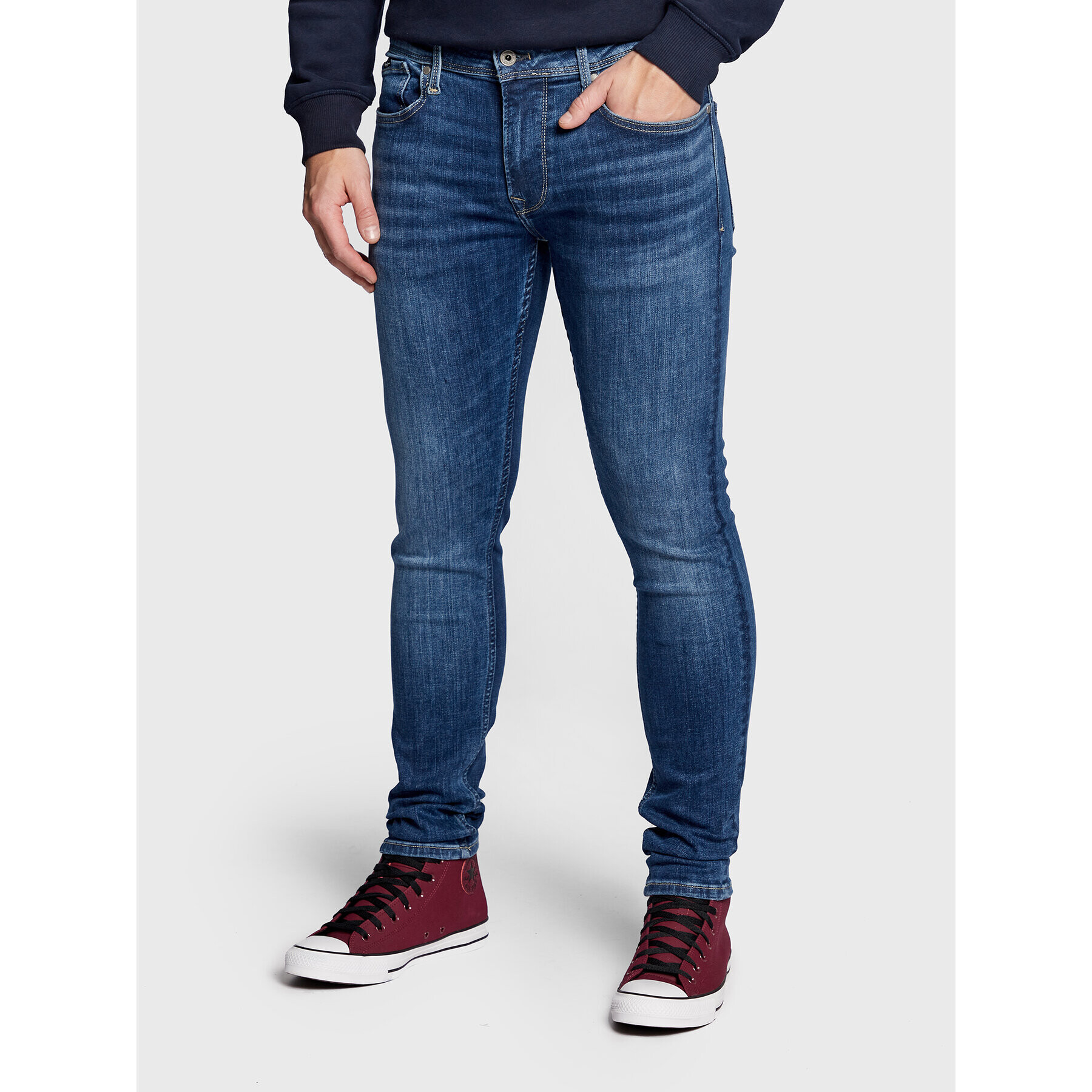 Pepe Jeans Дънки Finsbury PM206321 Син Skinny Fit - Pepit.bg