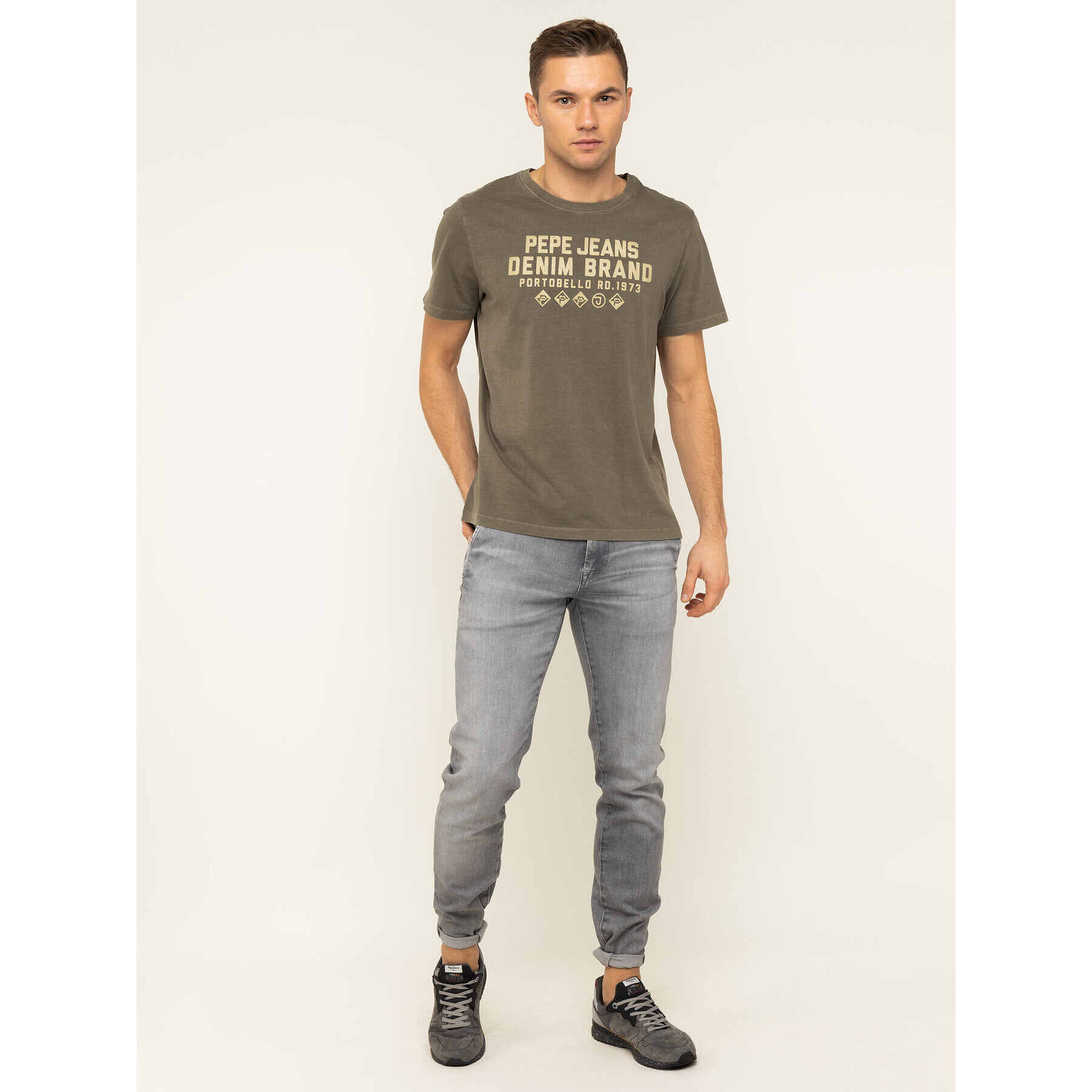 Pepe Jeans Дънки James PM202365 Сив Slim Fit - Pepit.bg