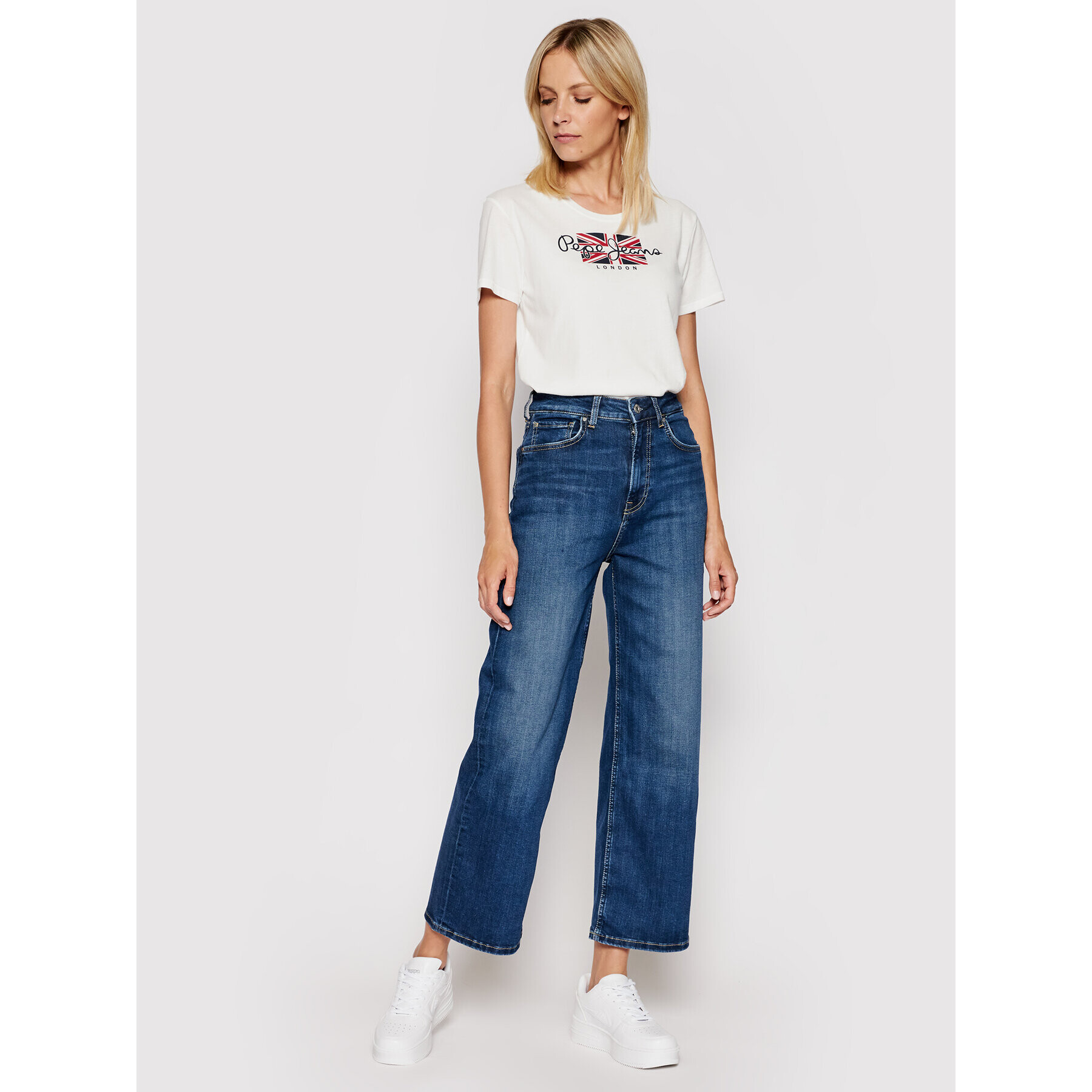 Pepe Jeans Дънки Lexa Sky High PL203899 Тъмносин Wide Fit - Pepit.bg