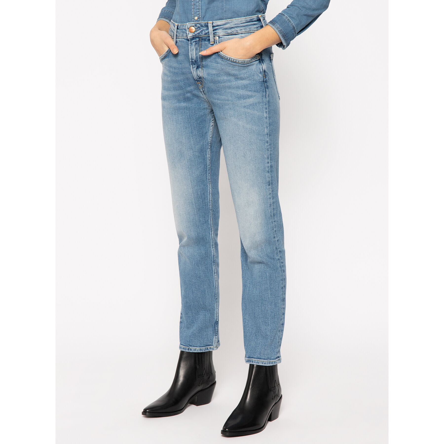 Pepe Jeans Дънки Mary PL203057 Тъмносин Straight Fit - Pepit.bg