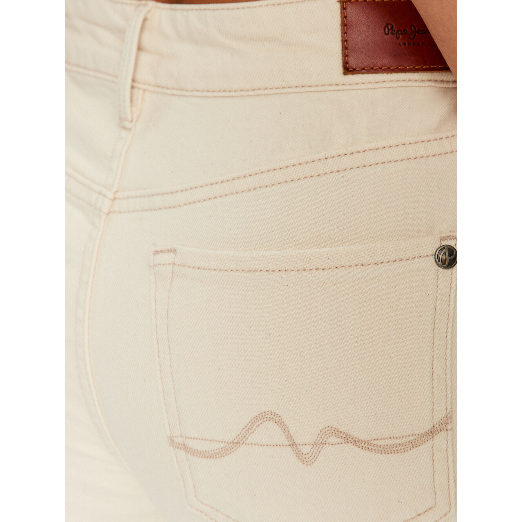 Pepe Jeans Дънки Mary PL204164 Екрю Straight Fit - Pepit.bg