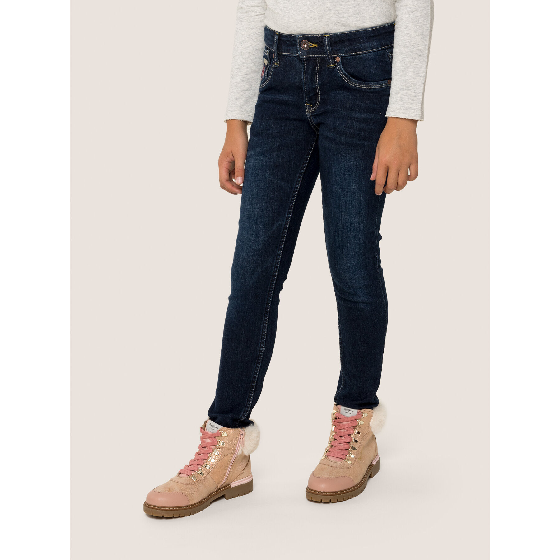 Pepe Jeans Дънки Paulette PG201033CK8 Тъмносин Skinny Fit - Pepit.bg