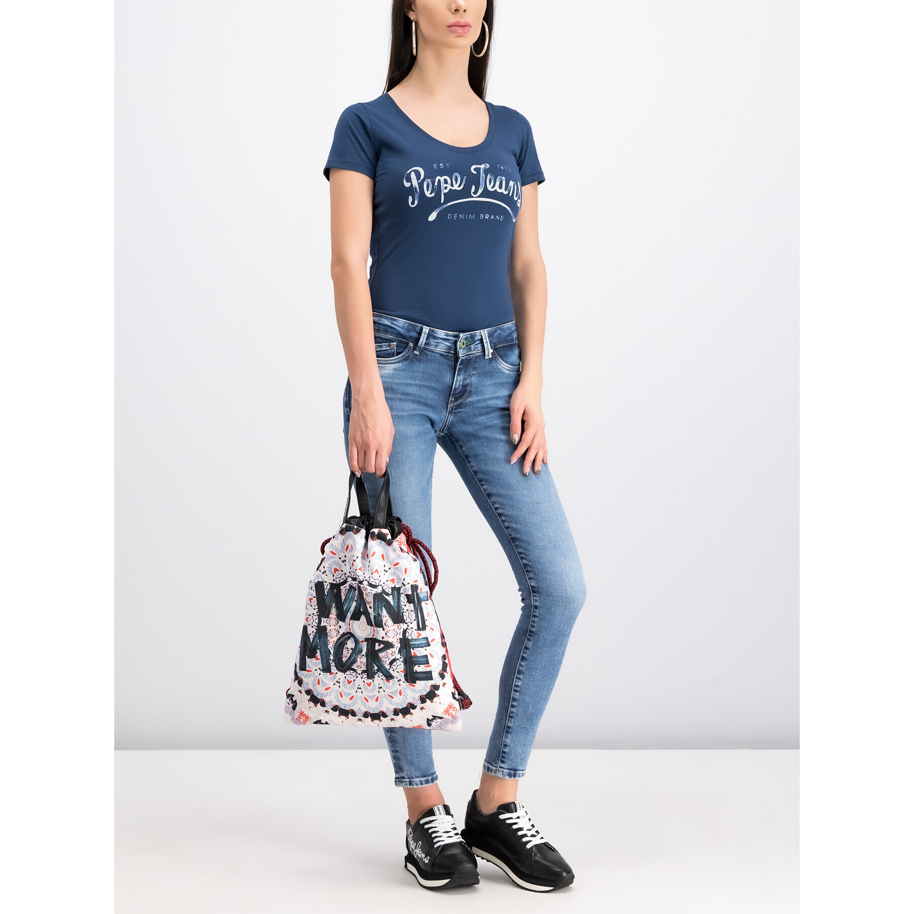 Pepe Jeans Дънки Pixie PL200025 Тъмносин Skinny Fit - Pepit.bg