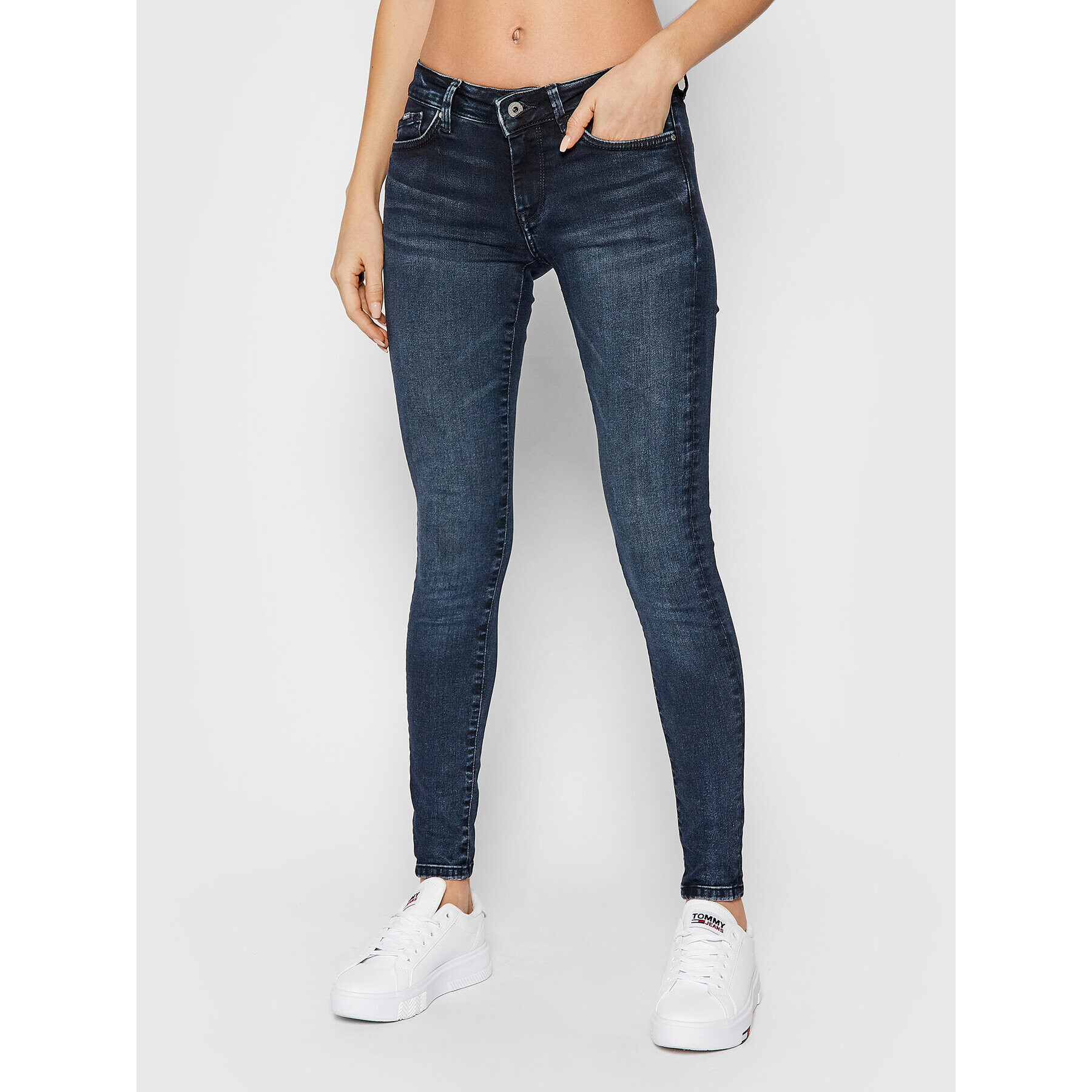 Pepe Jeans Дънки Pixie PL204169 Тъмносин Skinny Fit - Pepit.bg