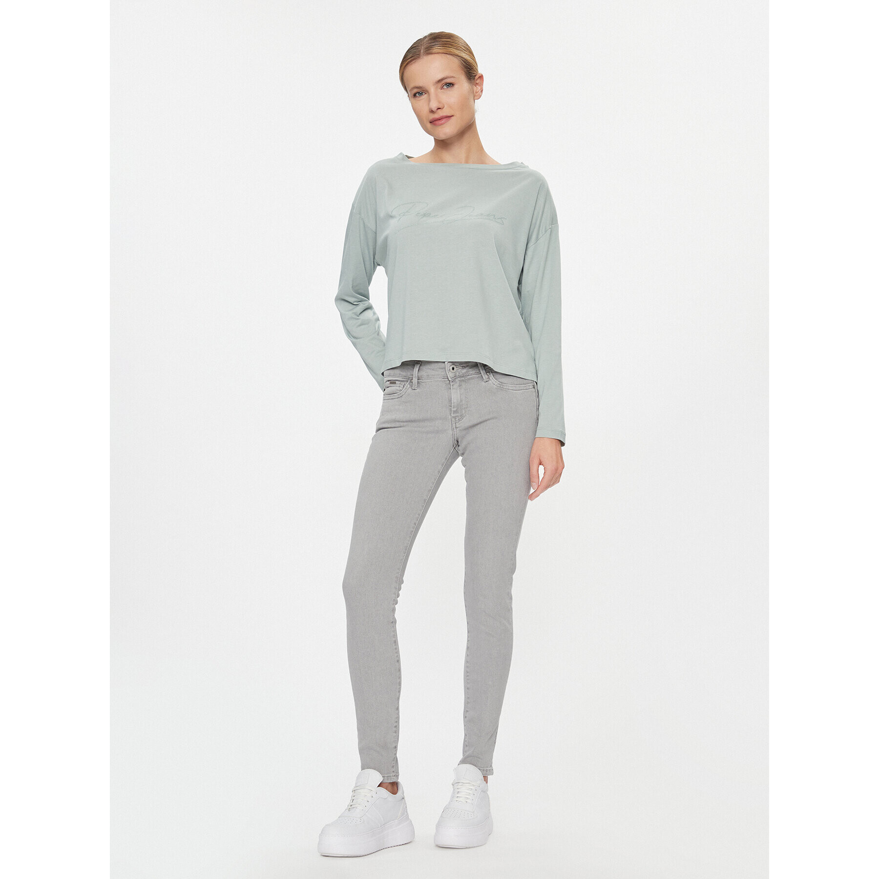 Pepe Jeans Дънки PL204583 Сив Skinny Fit - Pepit.bg