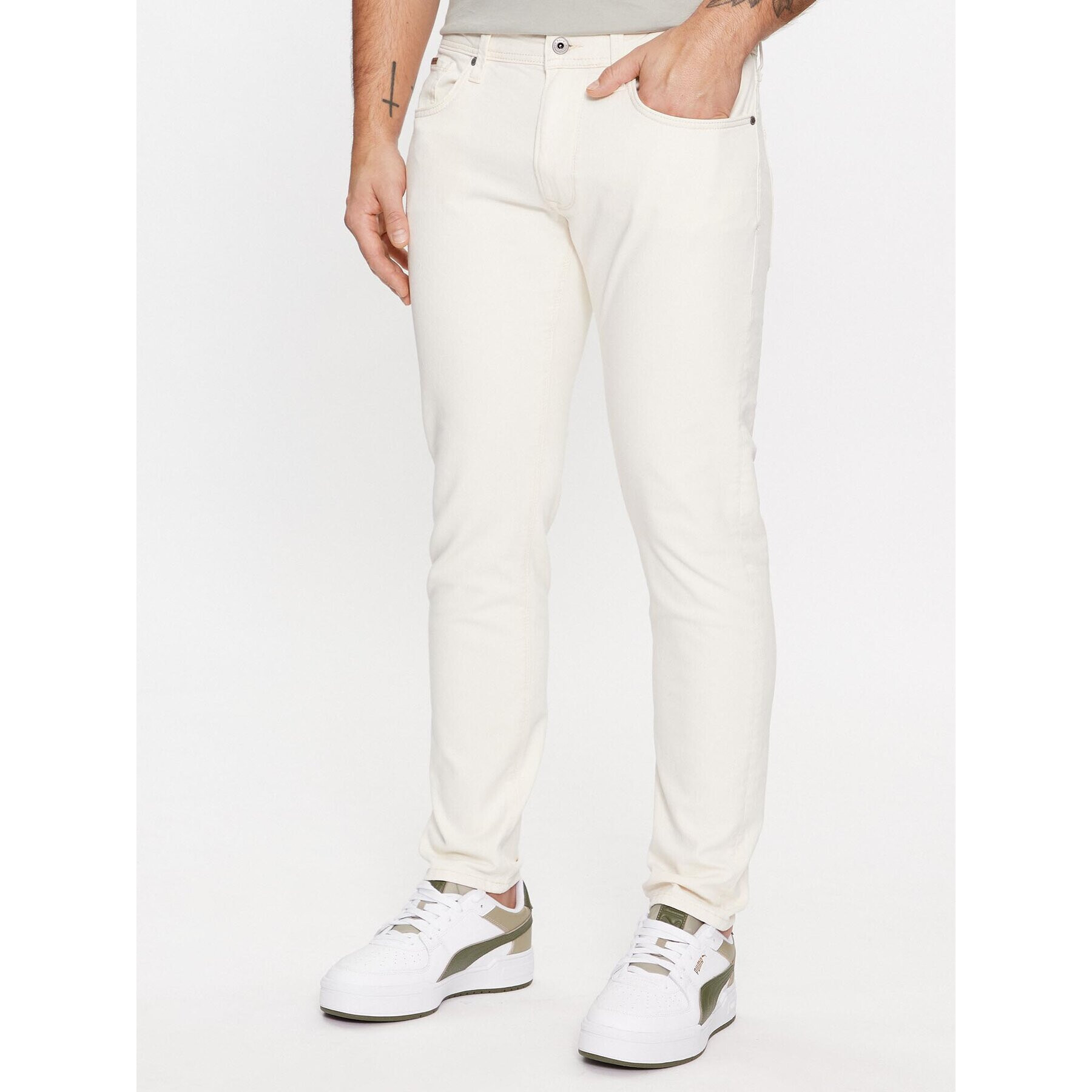 Pepe Jeans Дънки PM207390WI5 Екрю Tapered Fit - Pepit.bg