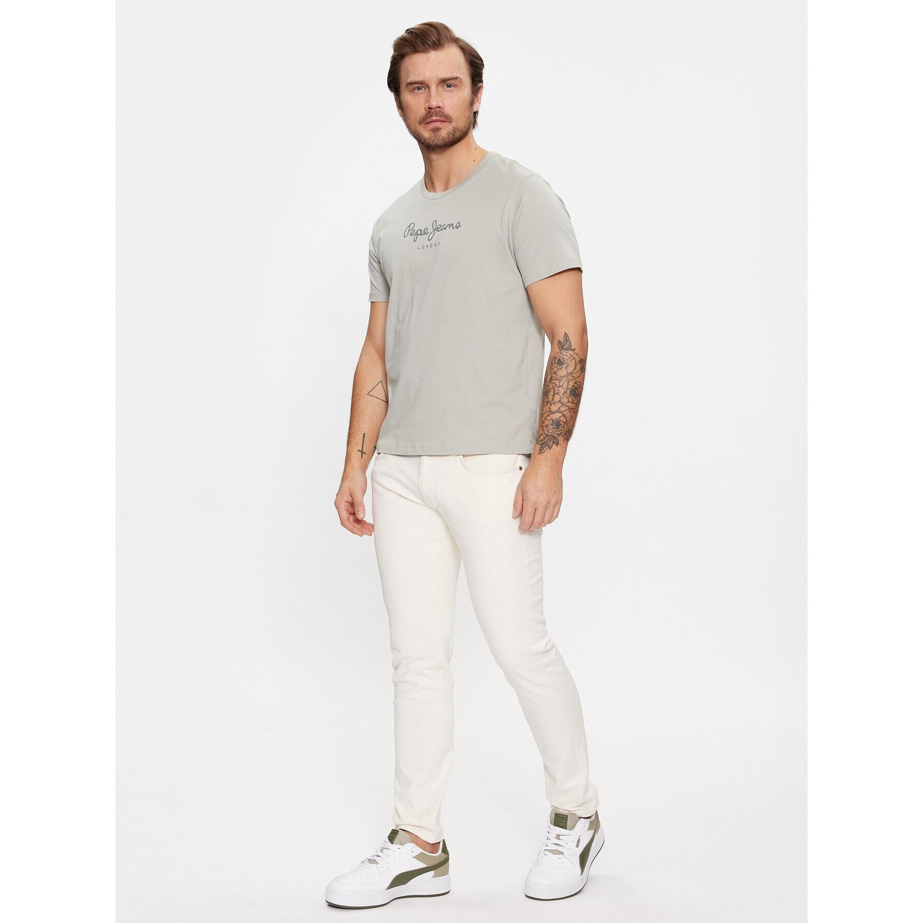 Pepe Jeans Дънки PM207390WI5 Екрю Tapered Fit - Pepit.bg