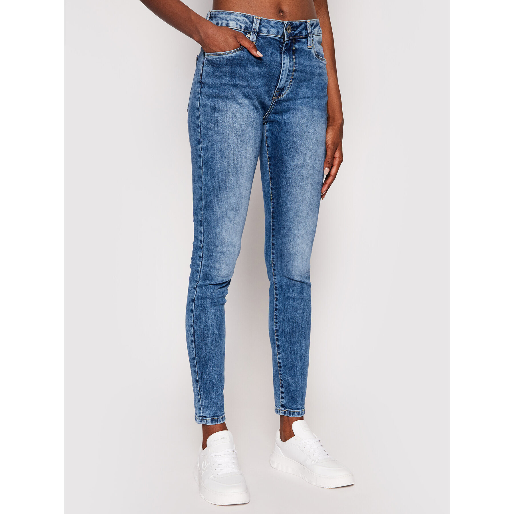 Pepe Jeans Дънки Regent PL200398 Тъмносин Skinny Fit - Pepit.bg