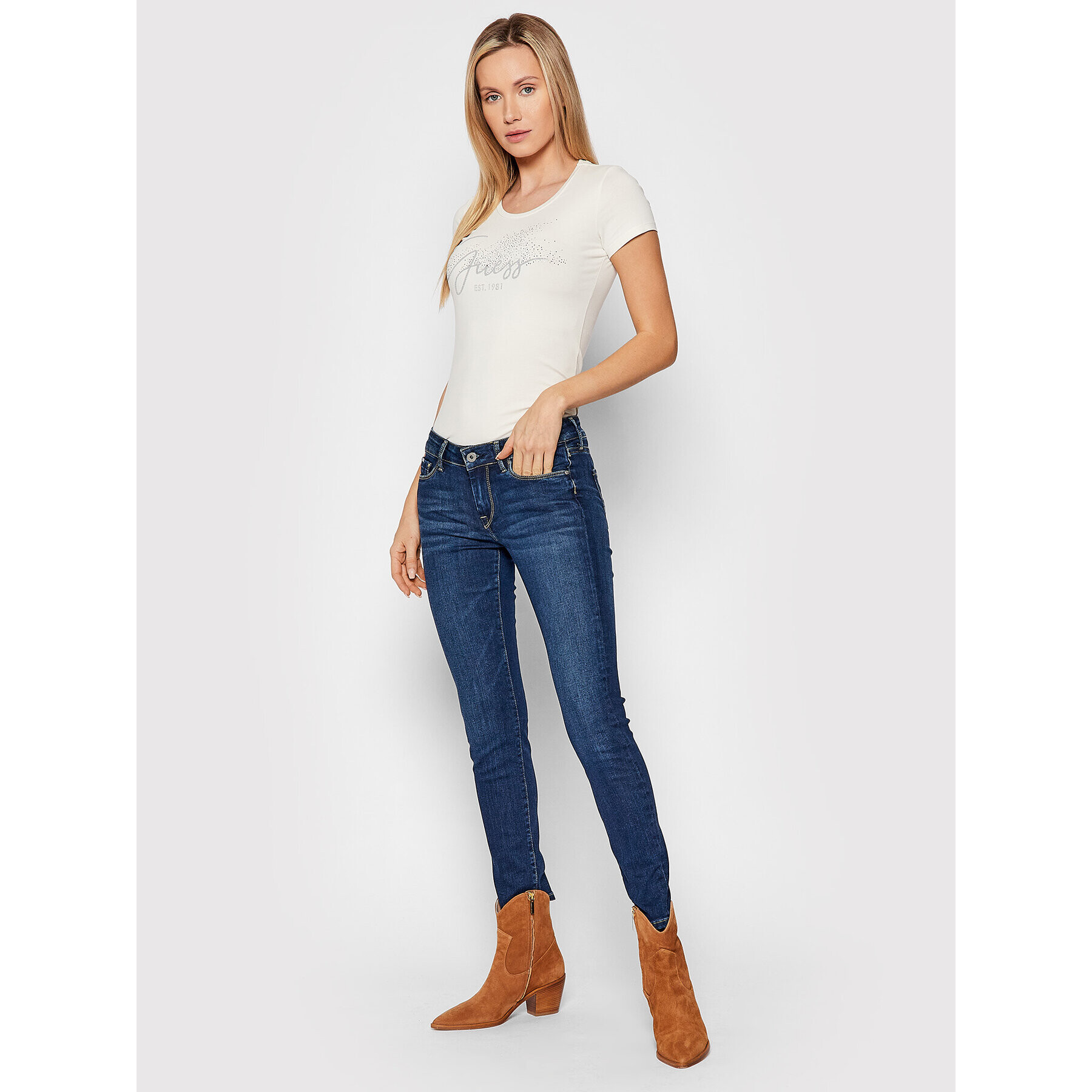 Pepe Jeans Дънки Soho PL204174 Тъмносин Skinny Fit - Pepit.bg