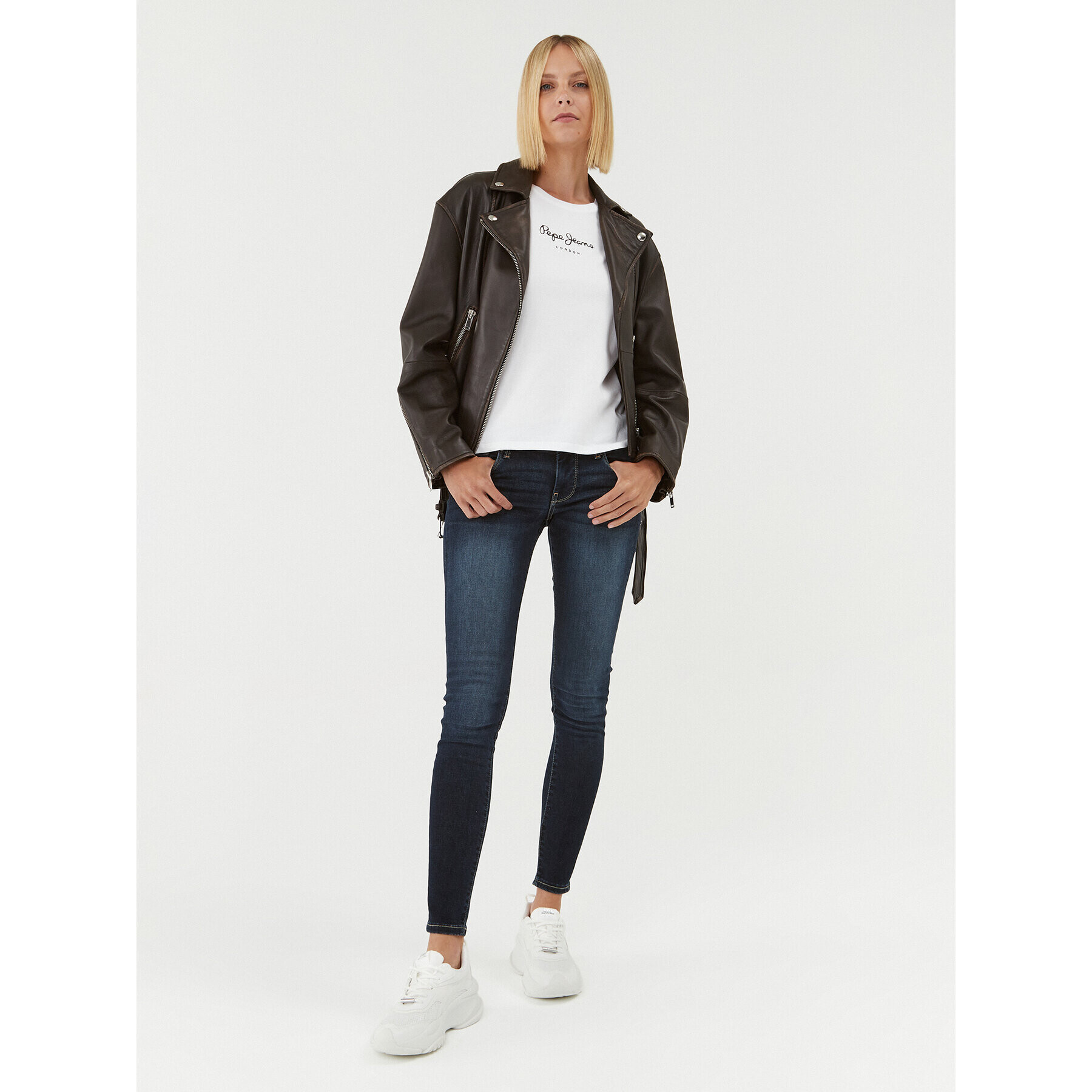 Pepe Jeans Дънки Soho PL204174 Тъмносин Skinny Fit - Pepit.bg