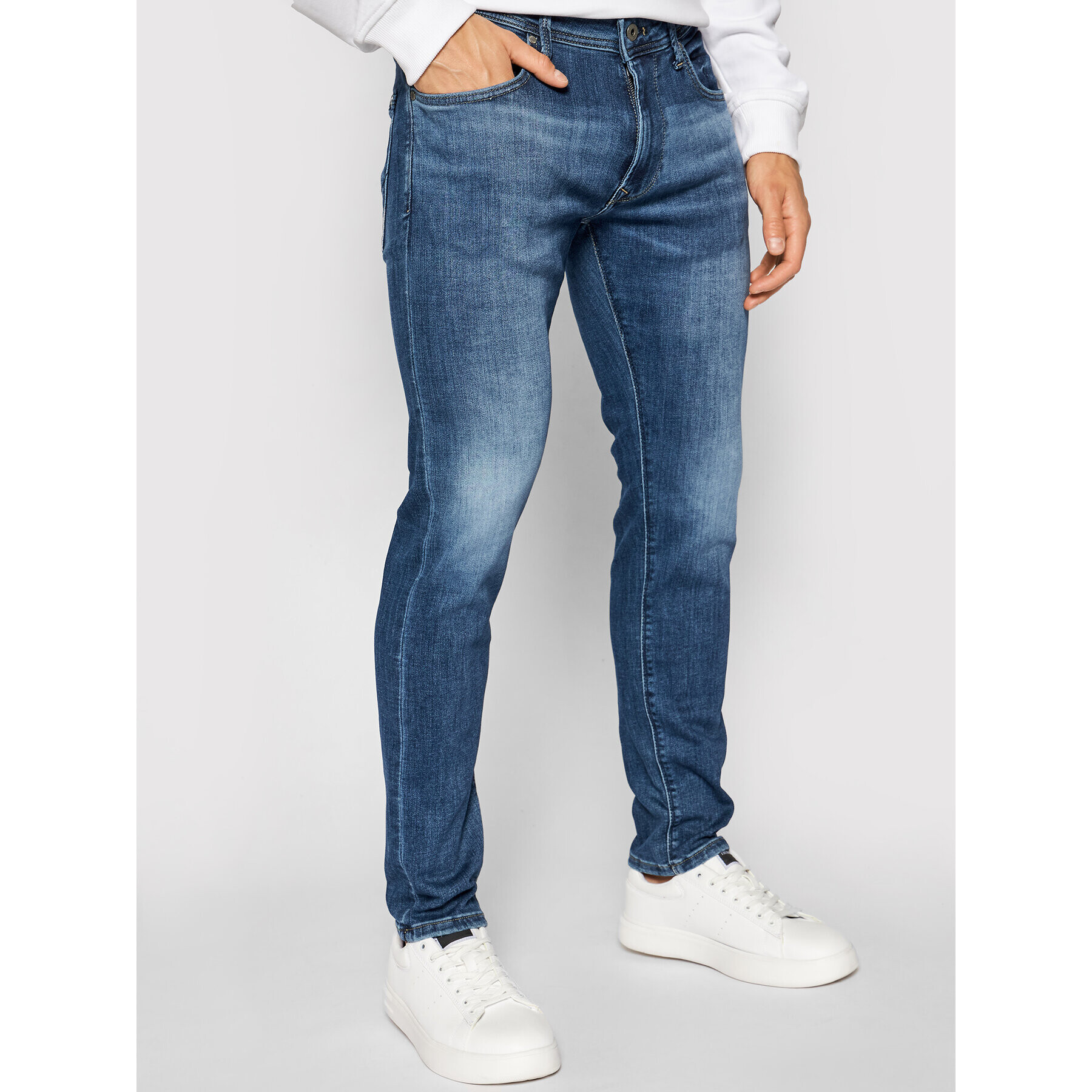 Pepe Jeans Дънки Stanley PM201705 Тъмносин Slim Fit - Pepit.bg