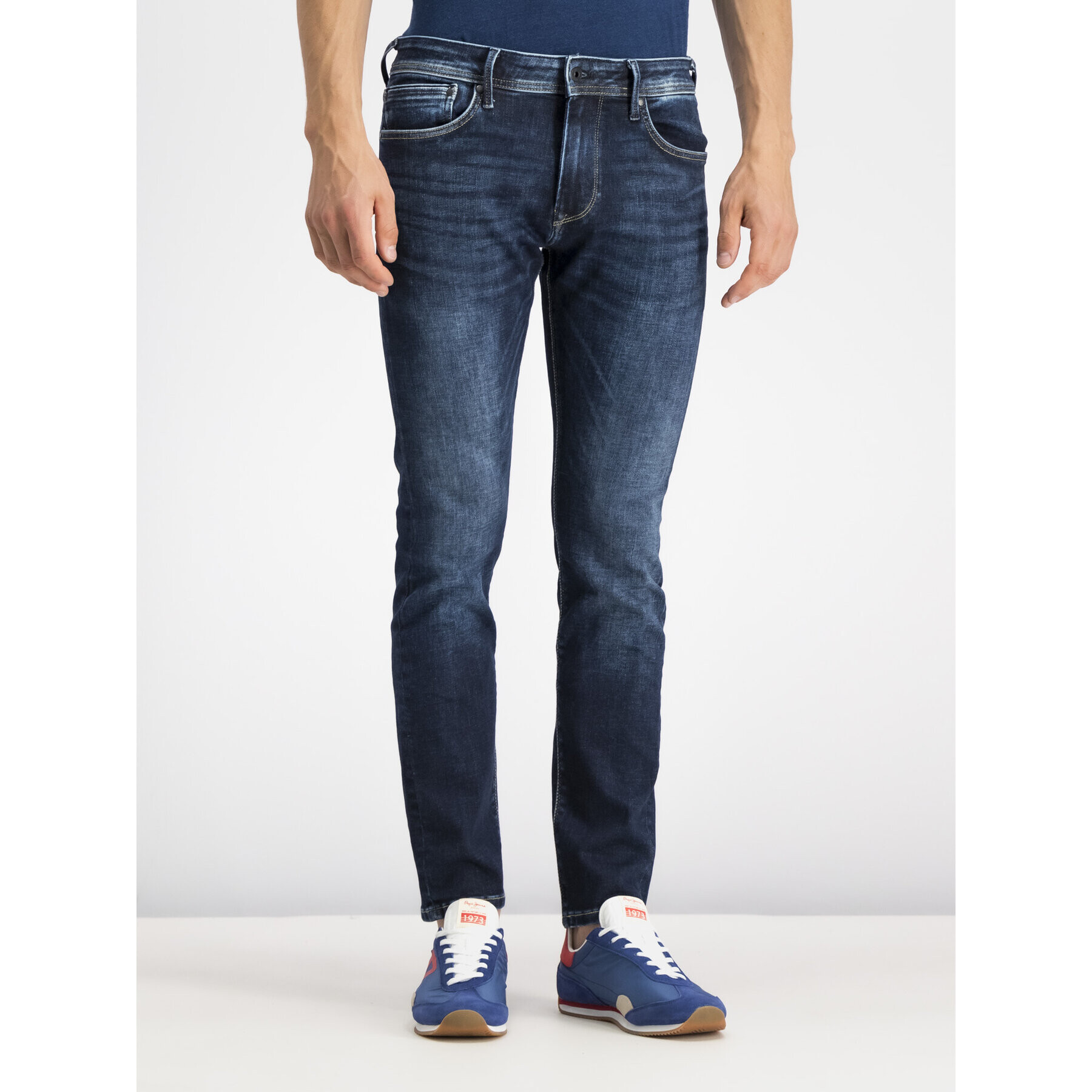 Pepe Jeans Дънки Stanley PM201705 Тъмносин Slim Fit - Pepit.bg