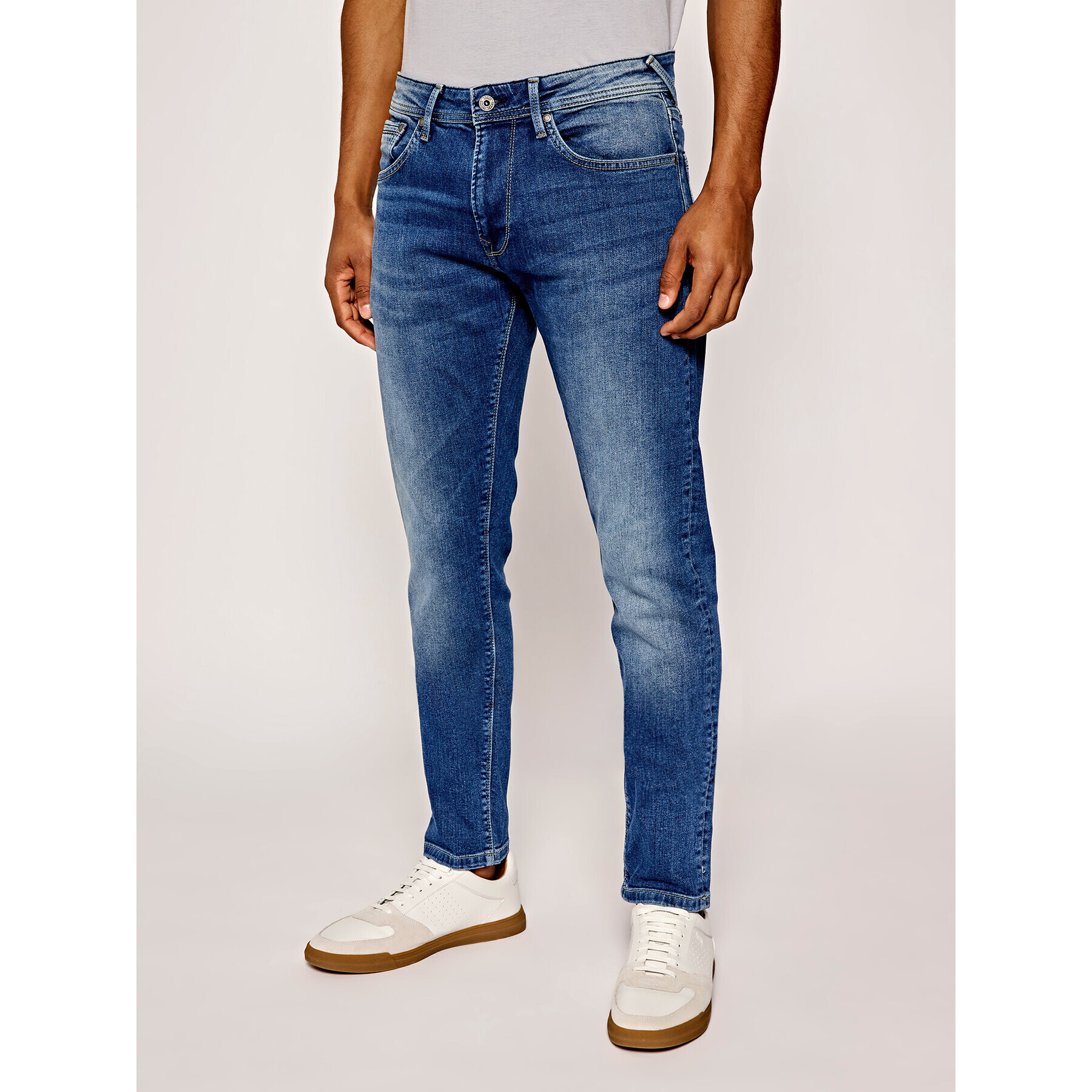 Pepe Jeans Дънки Stanley PM201705 Тъмносин Slim Fit - Pepit.bg