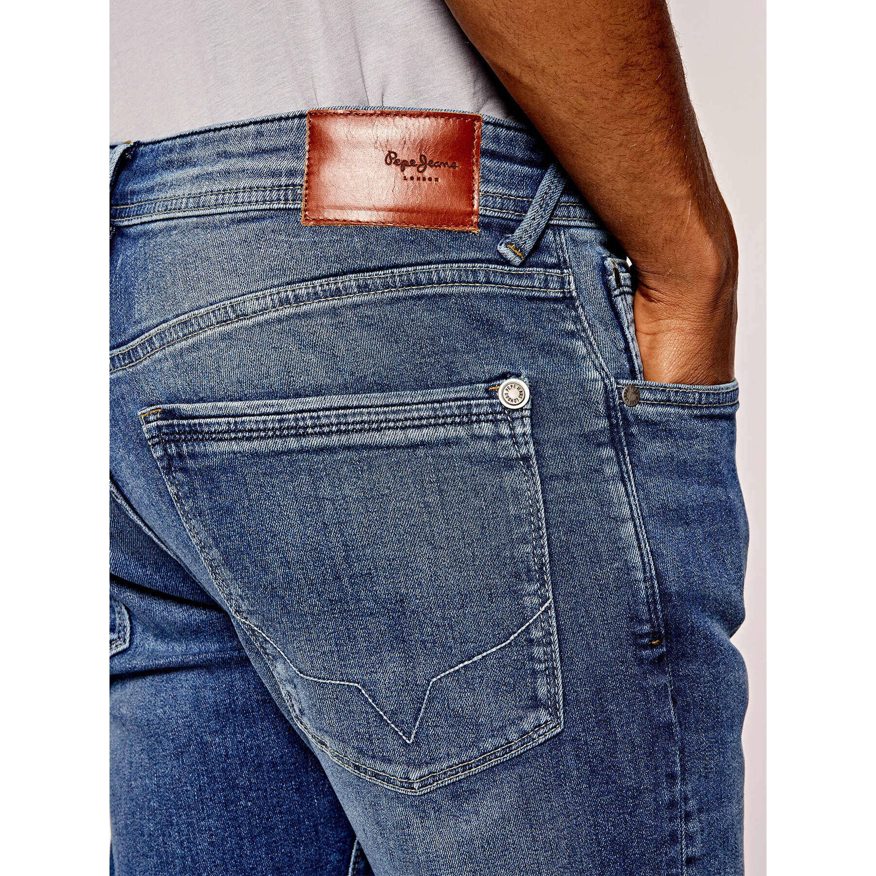 Pepe Jeans Дънки Stanley PM201705 Тъмносин Slim Fit - Pepit.bg