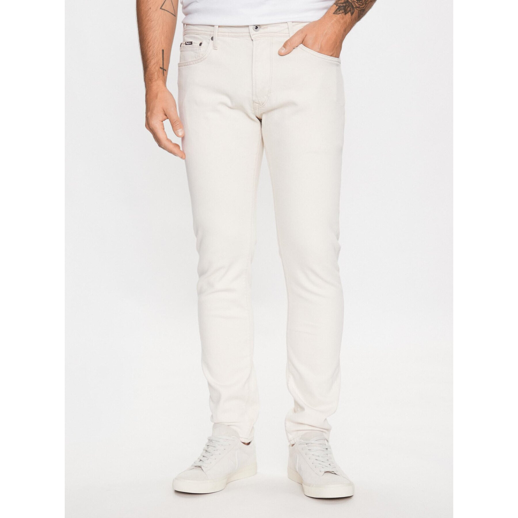 Pepe Jeans Дънки Stanley PM20632 Бял Skinny Fit - Pepit.bg