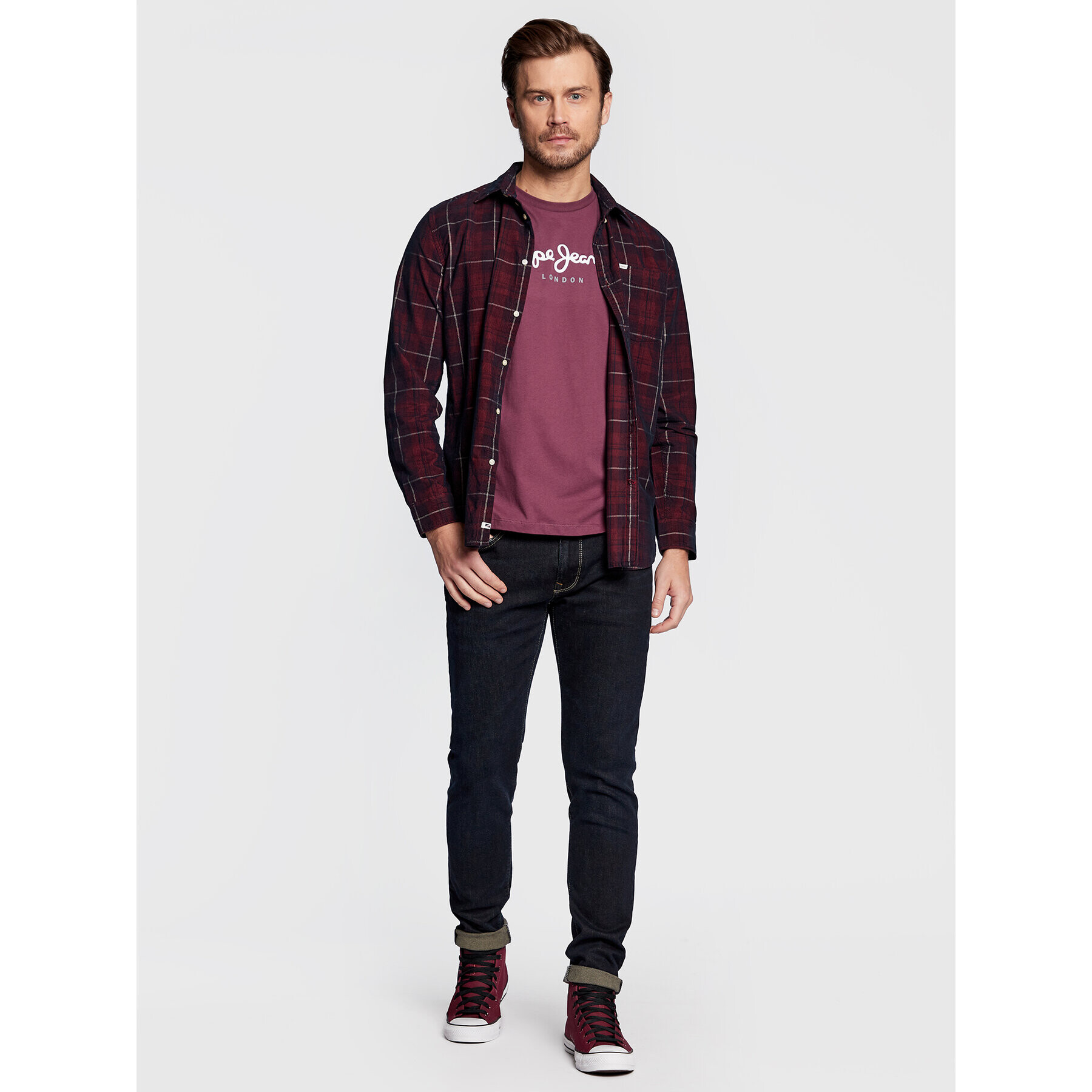 Pepe Jeans Дънки Stanley PM206326 Сив Taper Fit - Pepit.bg