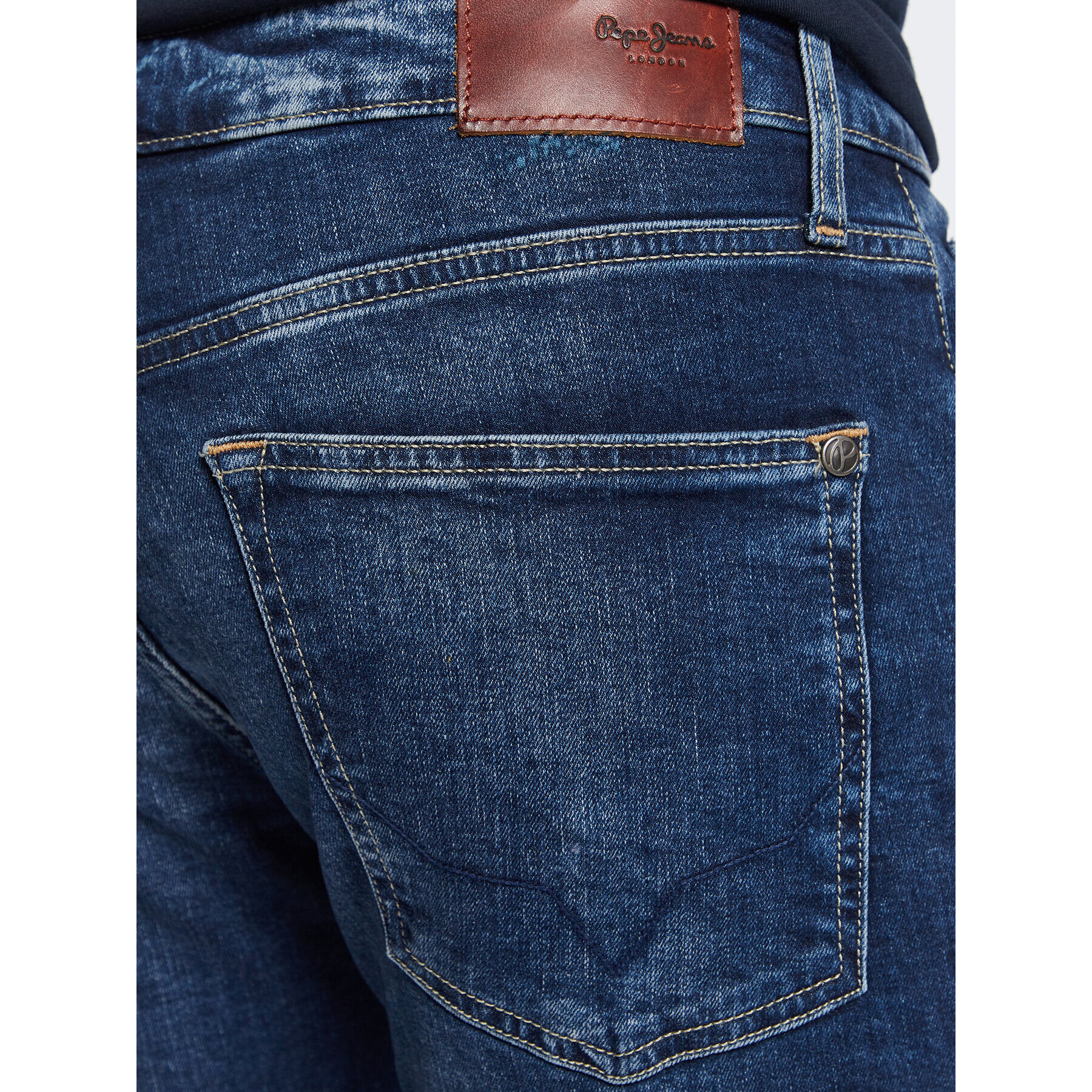 Pepe Jeans Дънки Stanley PM206326 Тъмносин Tapered Fit - Pepit.bg