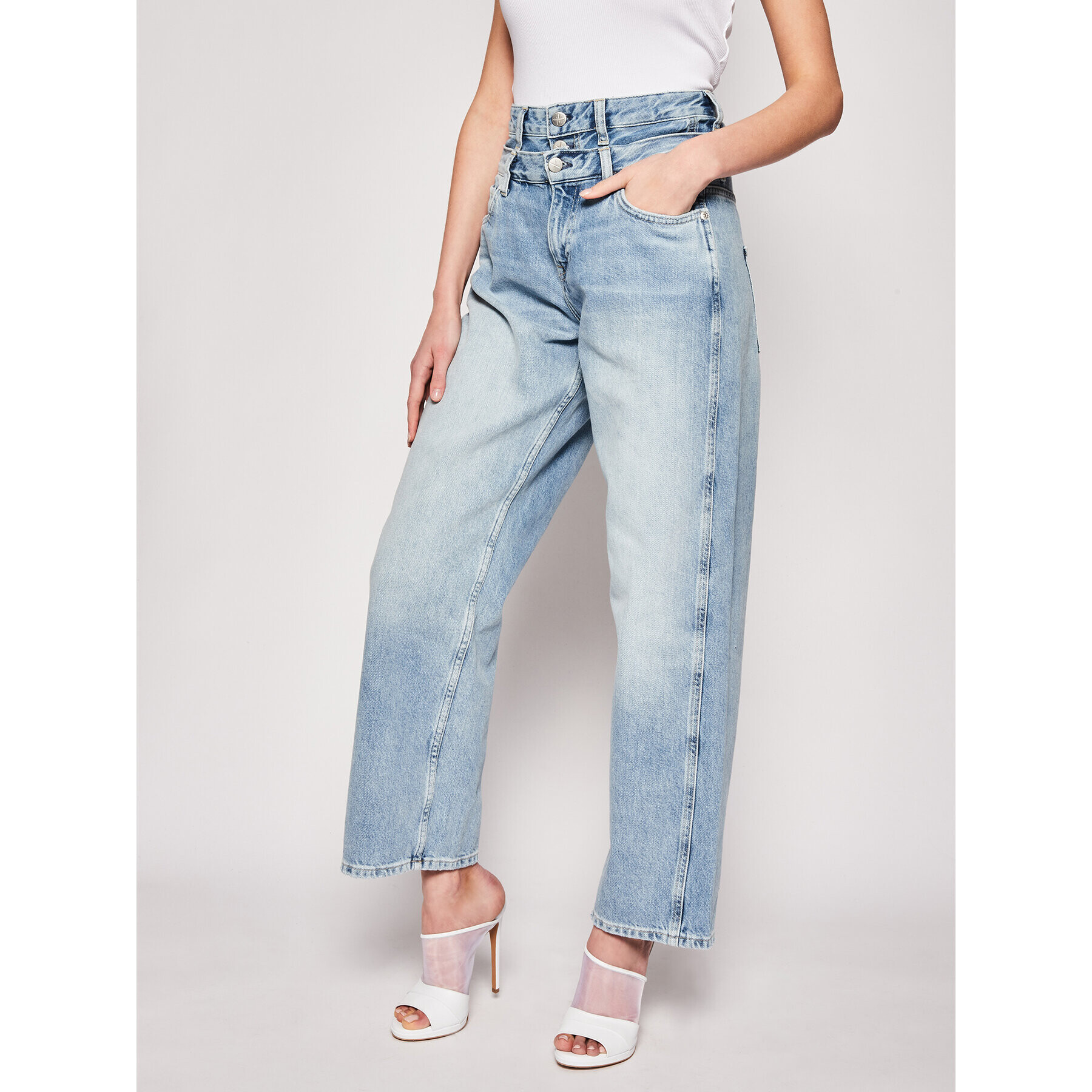 Pepe Jeans Дънки тип Wide Leg DUA LIPA Blaze PL2037330 Син Wide Leg - Pepit.bg