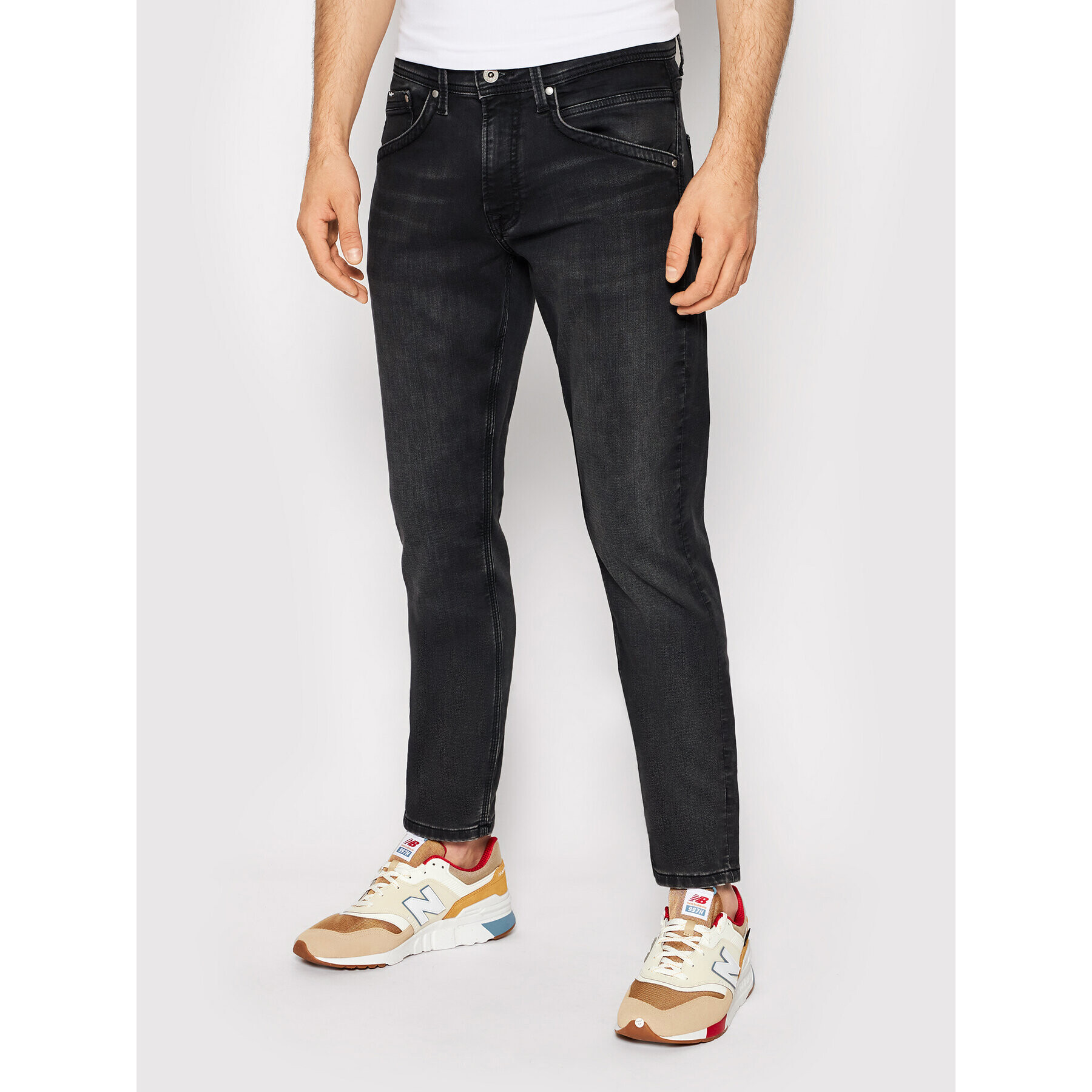 Pepe Jeans Дънки Track PM206328 Черен Straight Fit - Pepit.bg