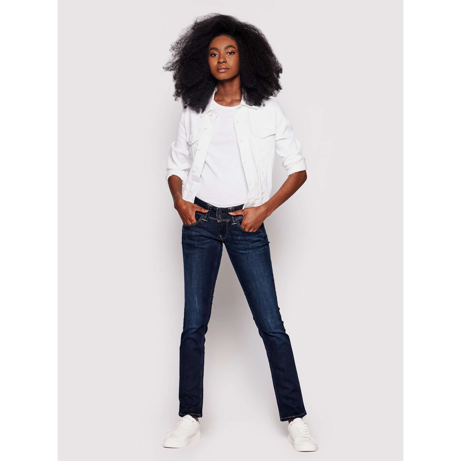 Pepe Jeans Дънки Venus PL200029 Тъмносин Straight Fit - Pepit.bg