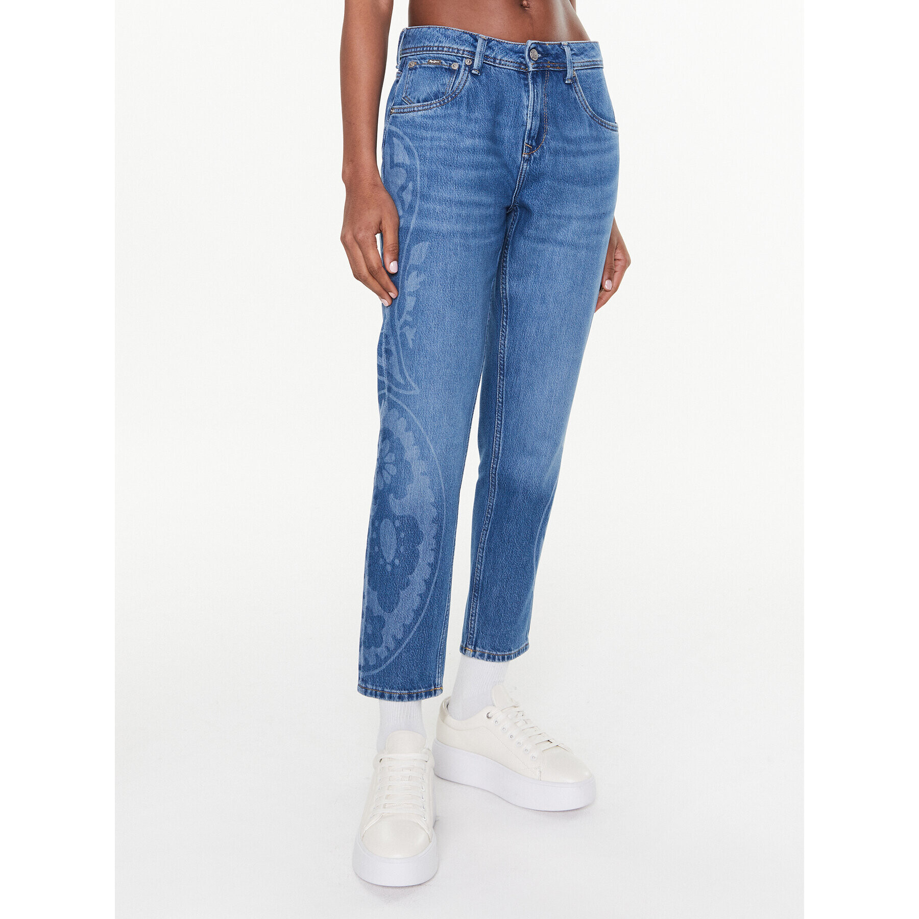 Pepe Jeans Дънки Violet Bandani PL204403R Син Mom Fit - Pepit.bg